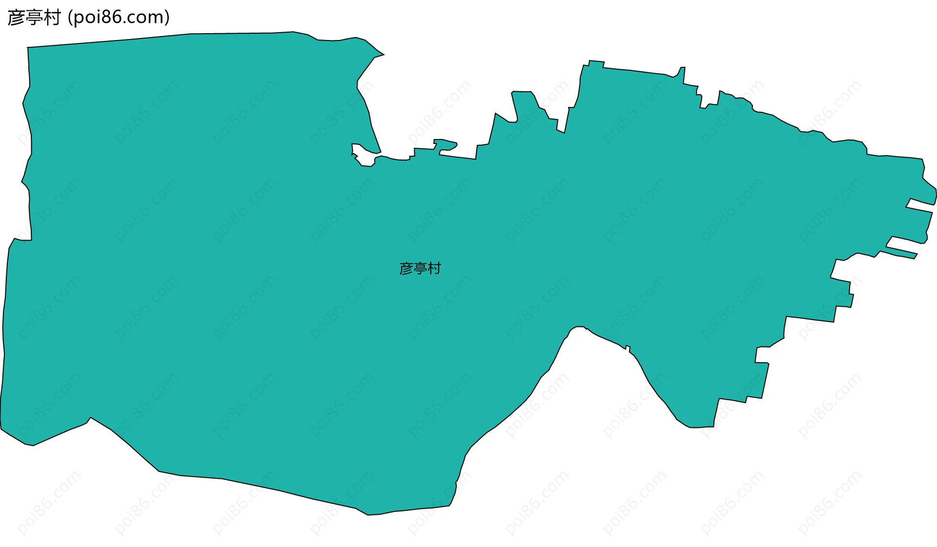 彦亭村边界地图