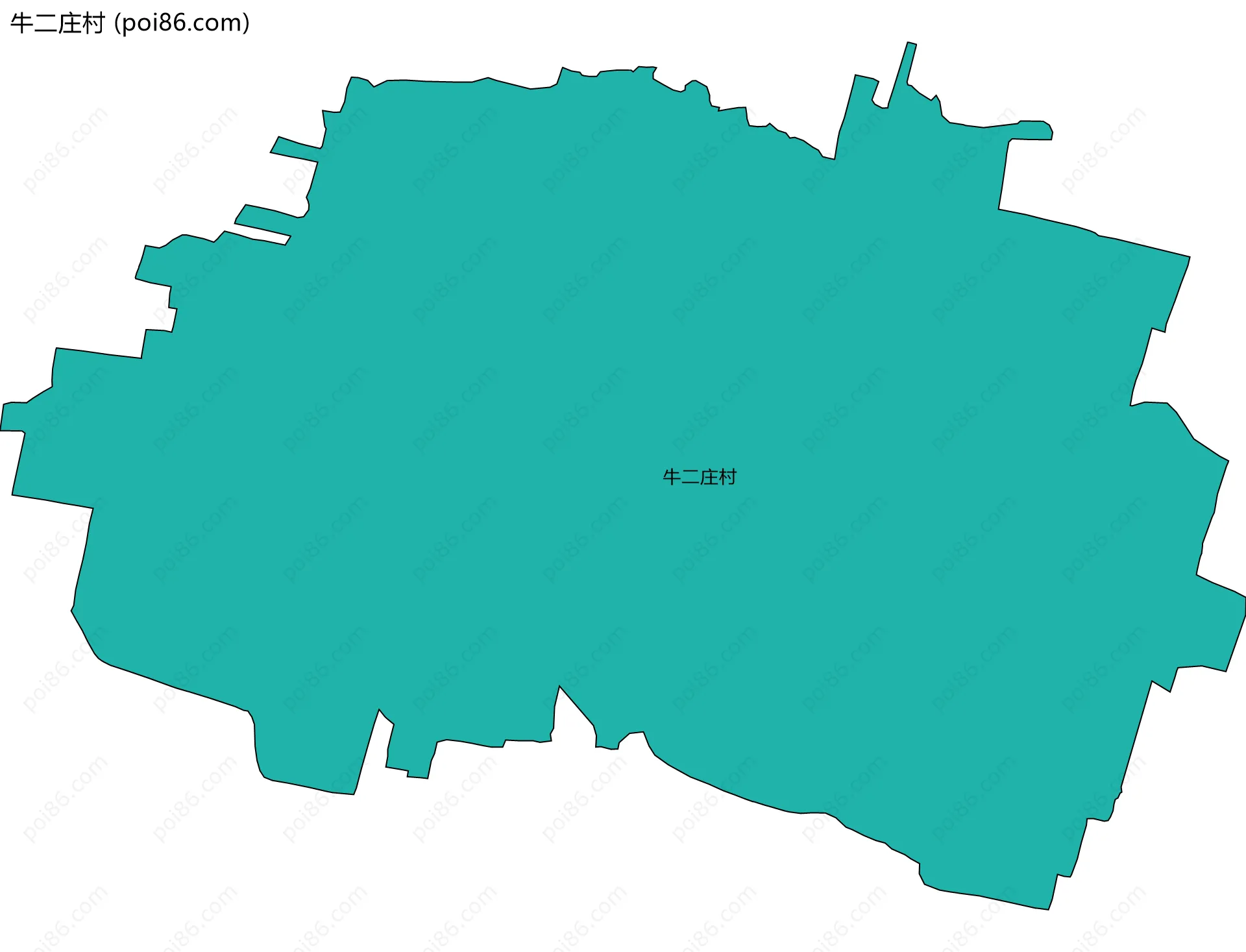 牛二庄村边界地图
