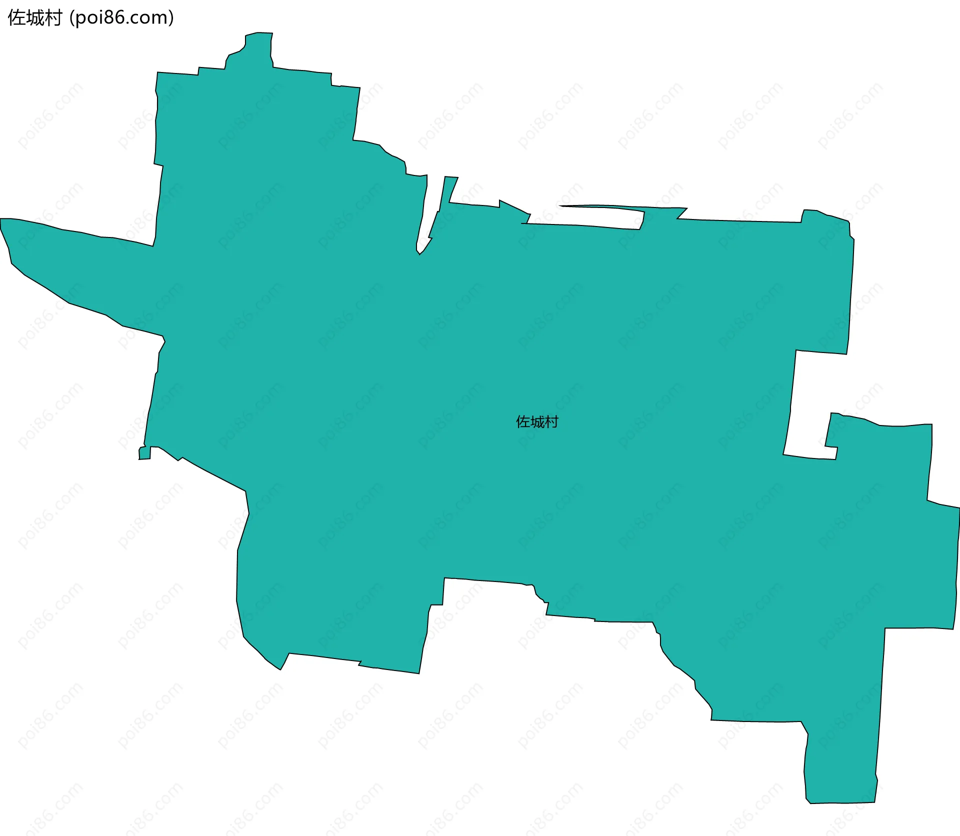佐城村边界地图