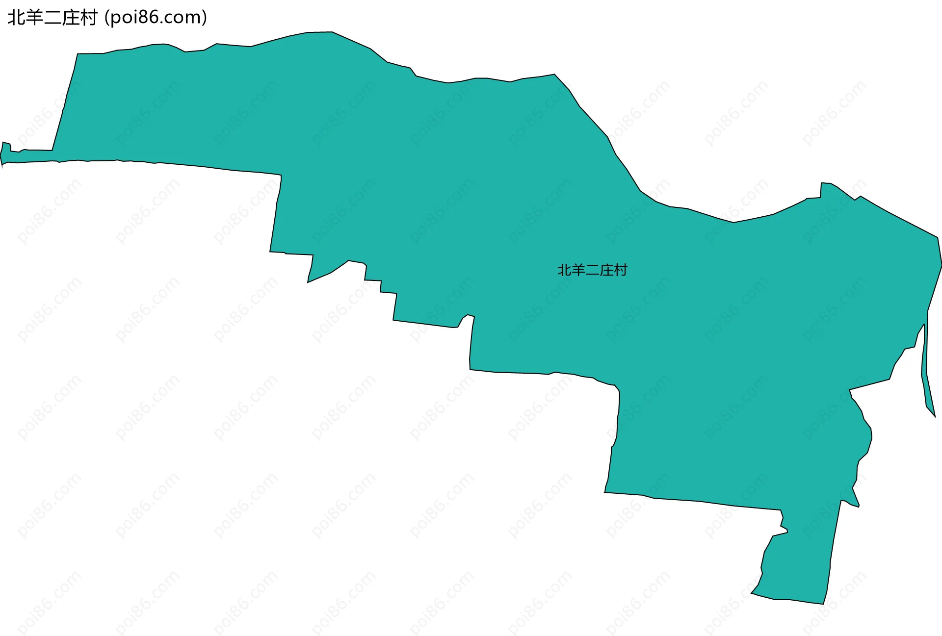 北羊二庄村边界地图