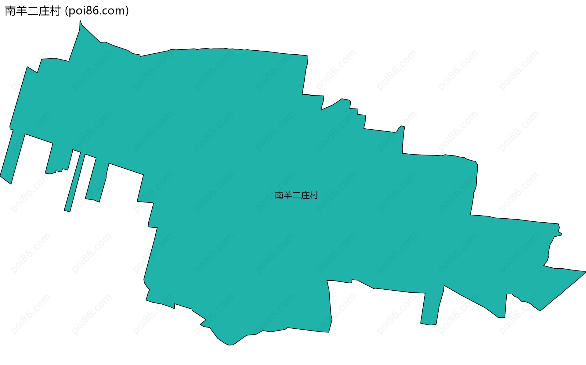 南羊二庄村边界地图