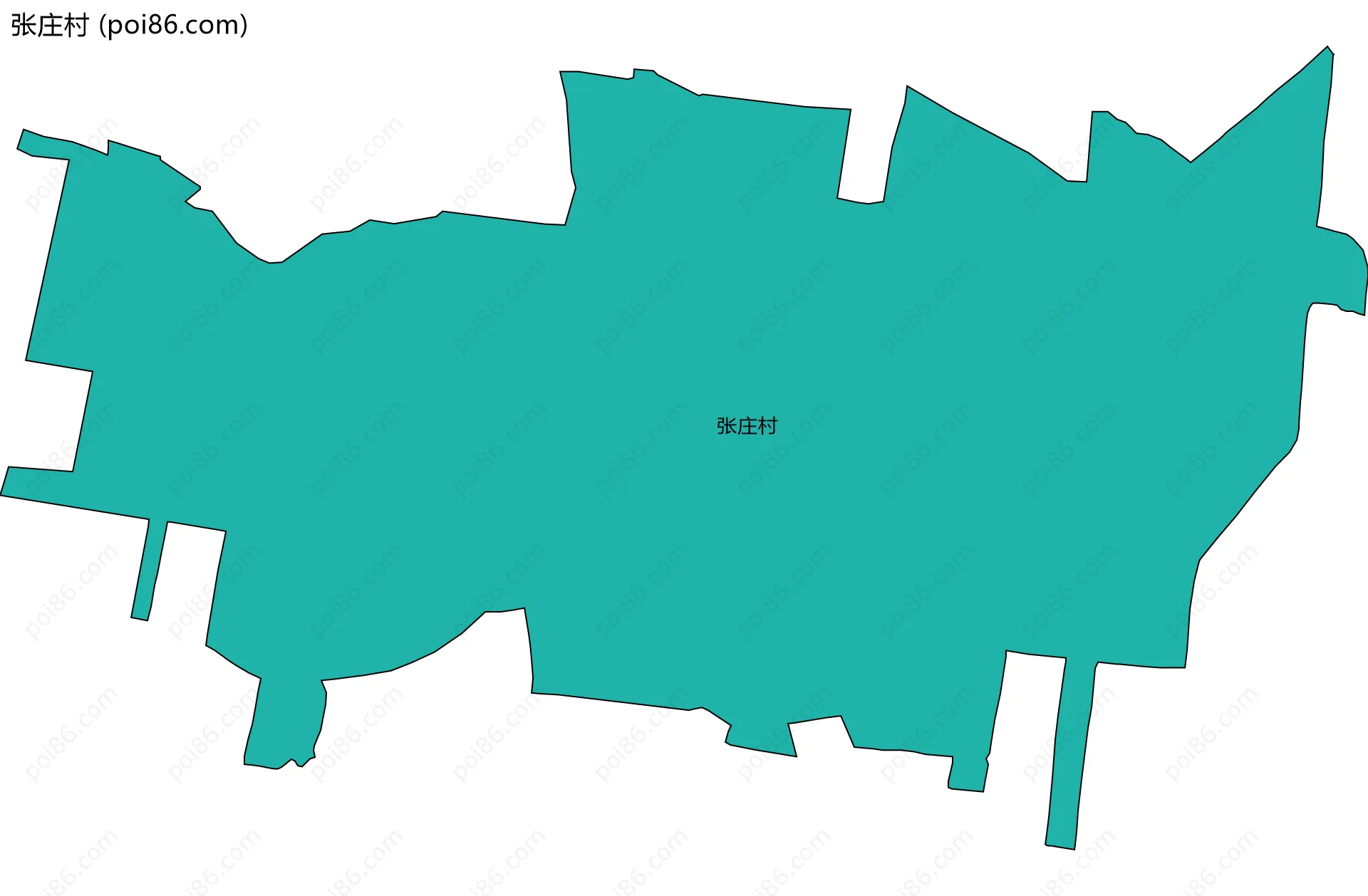 张庄村边界地图