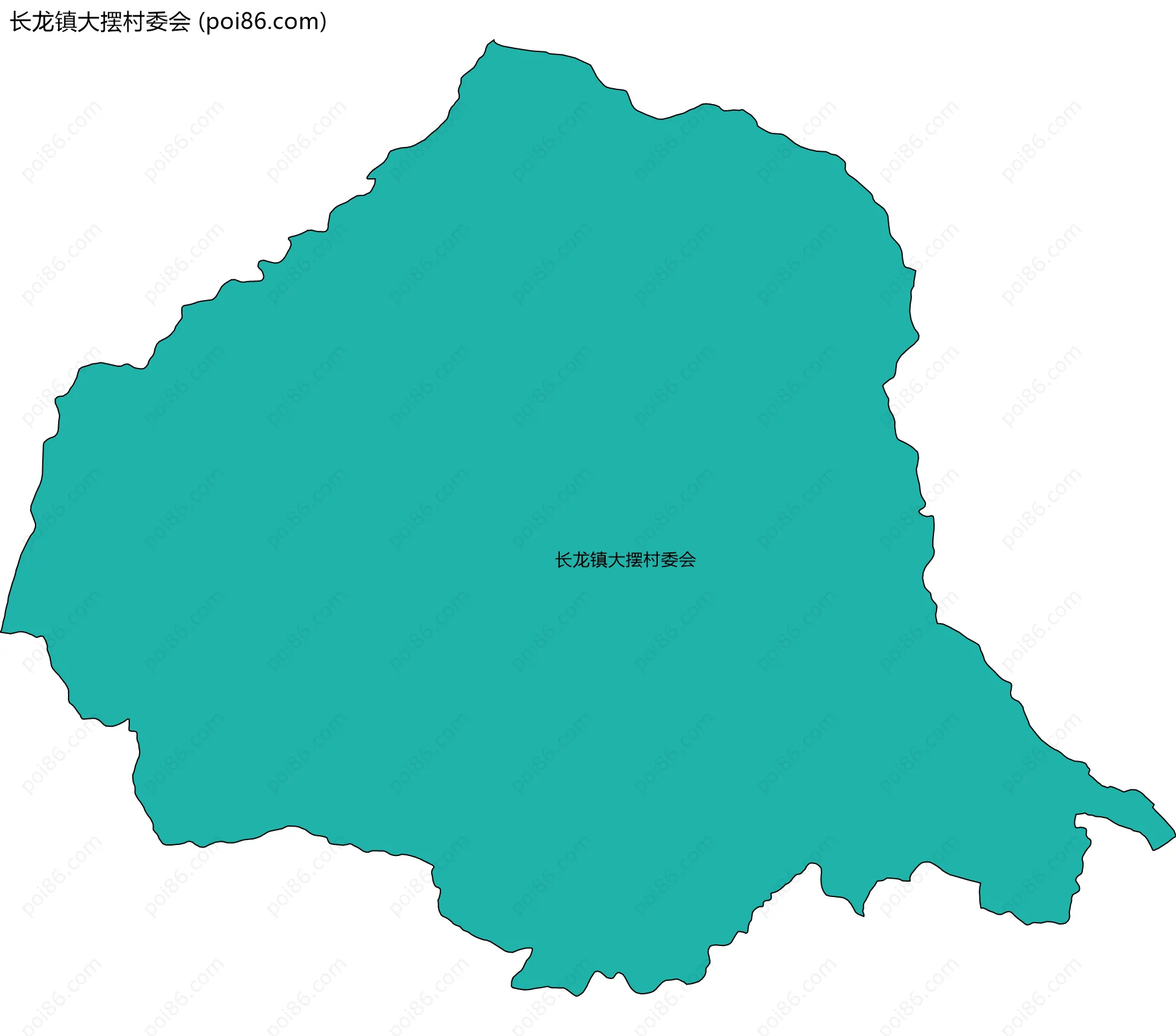 长龙镇大摆村委会边界地图