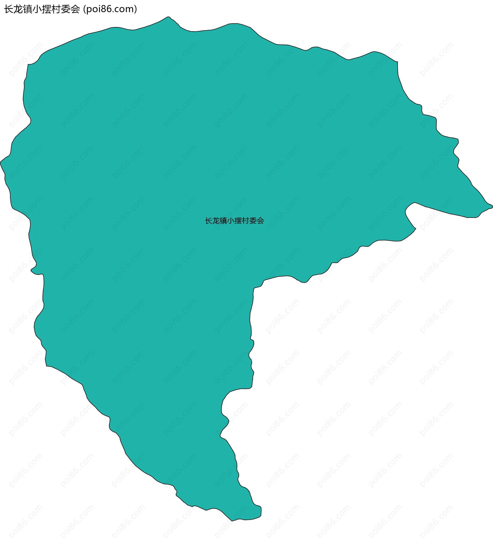 长龙镇小摆村委会边界地图