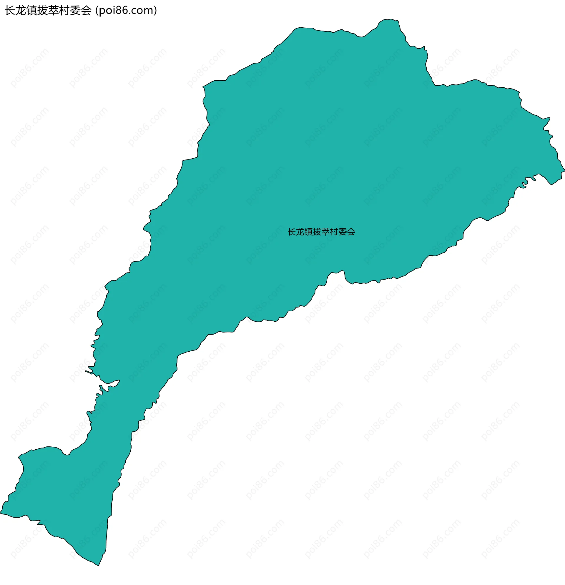 长龙镇拔萃村委会边界地图