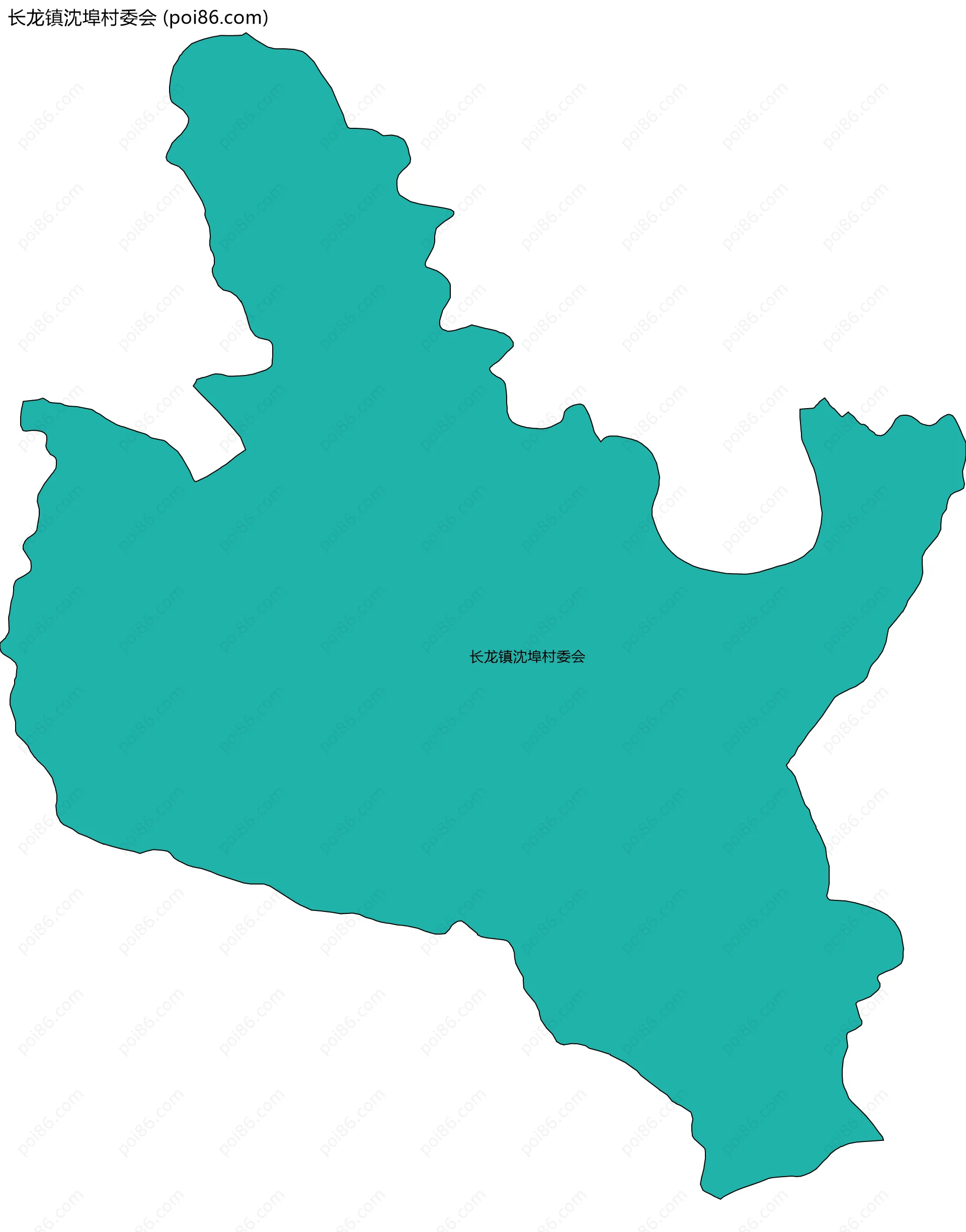 长龙镇沈埠村委会边界地图