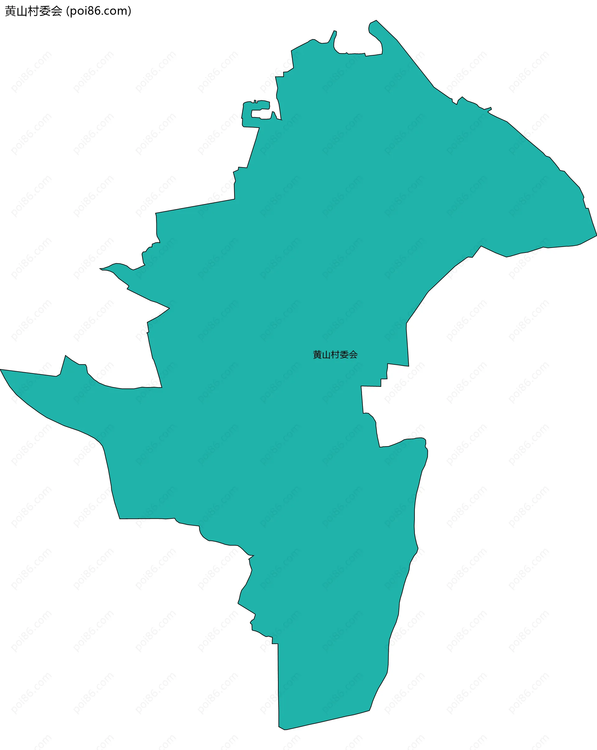 黄山村委会边界地图