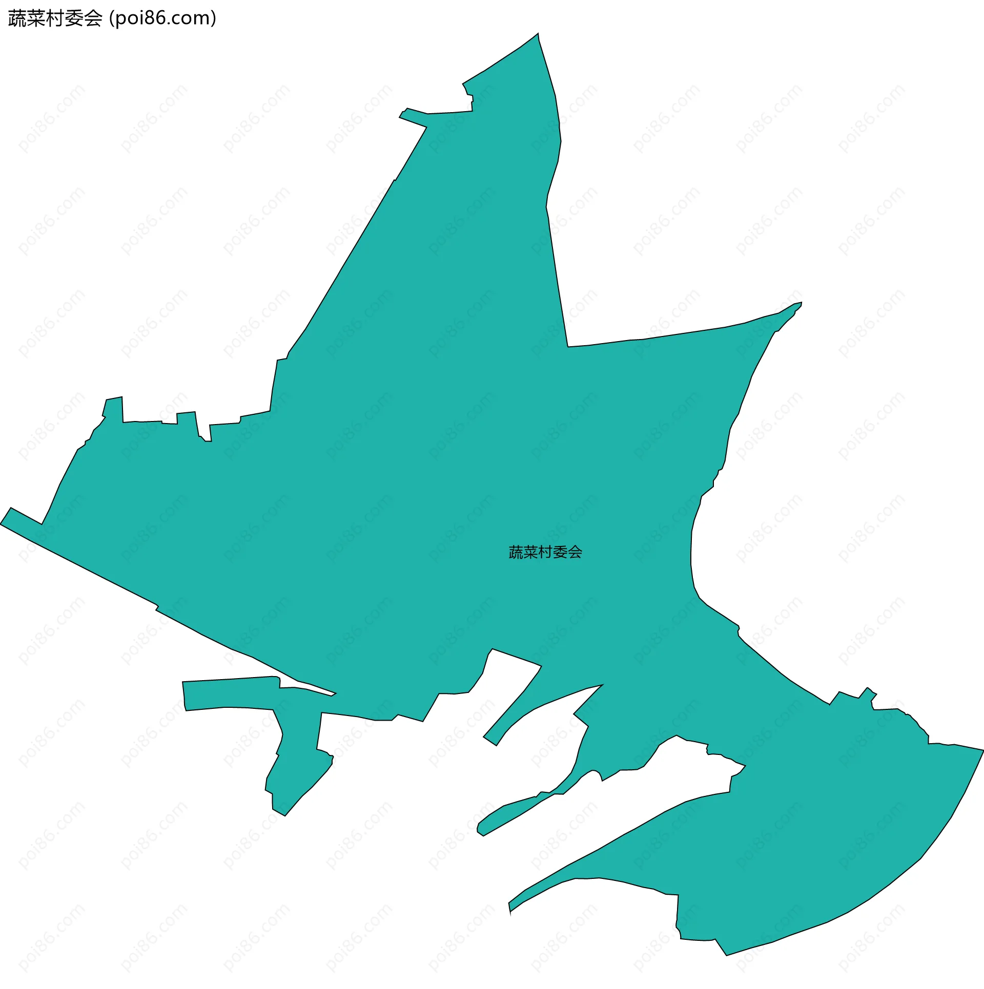 蔬菜村委会边界地图