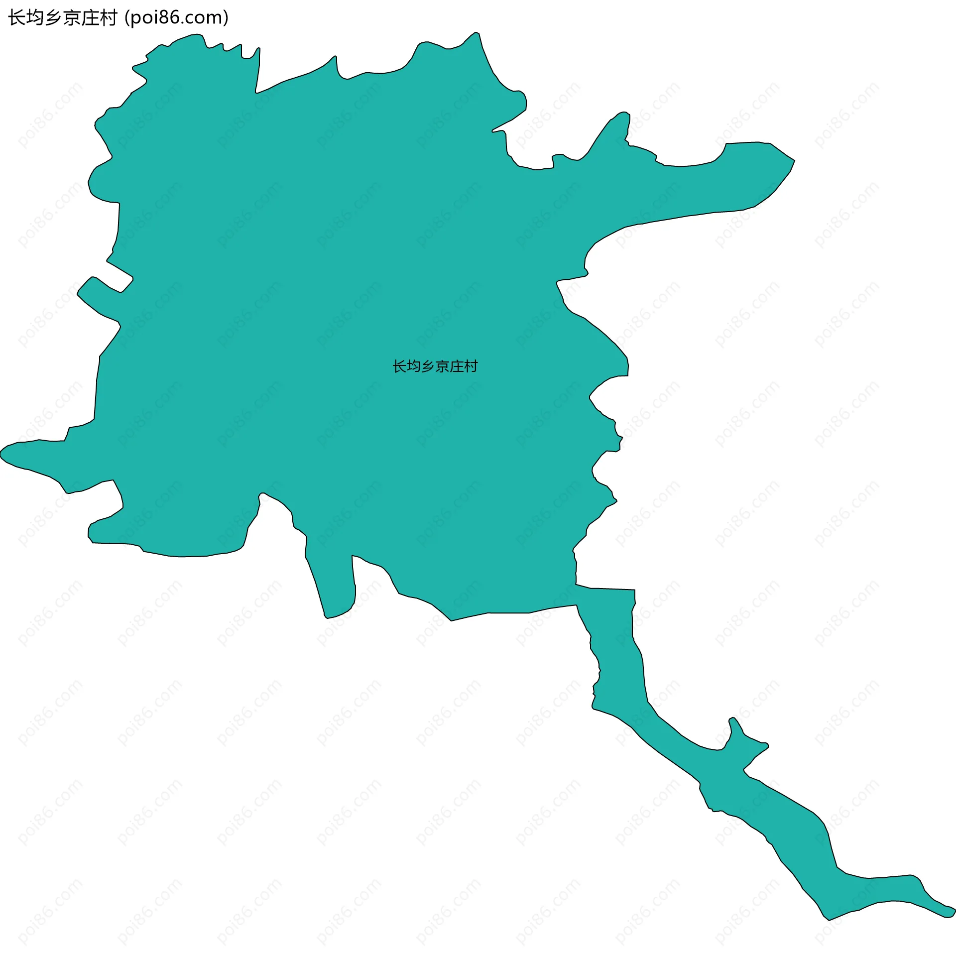 长均乡京庄村边界地图