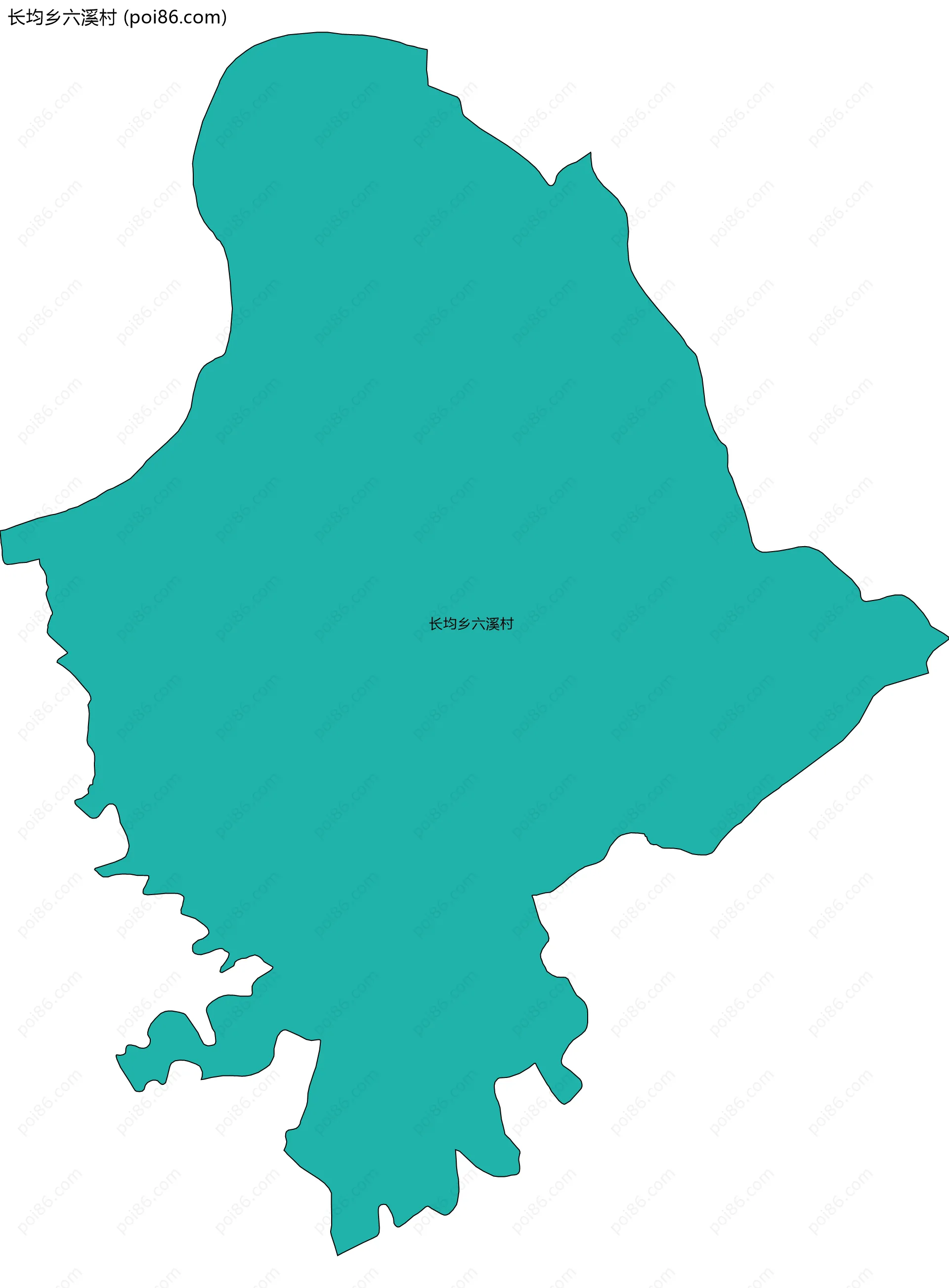 长均乡六溪村边界地图