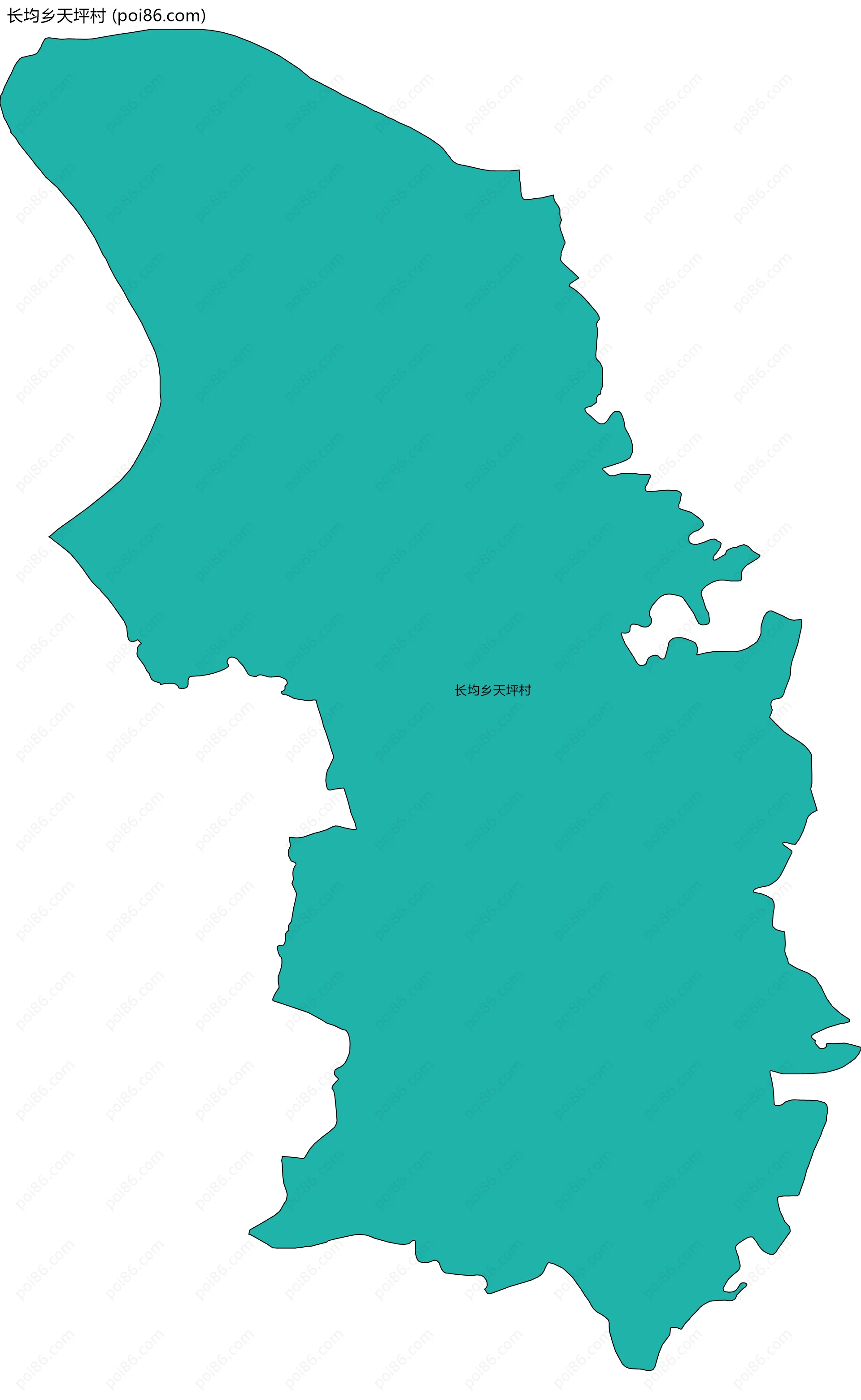 长均乡天坪村边界地图