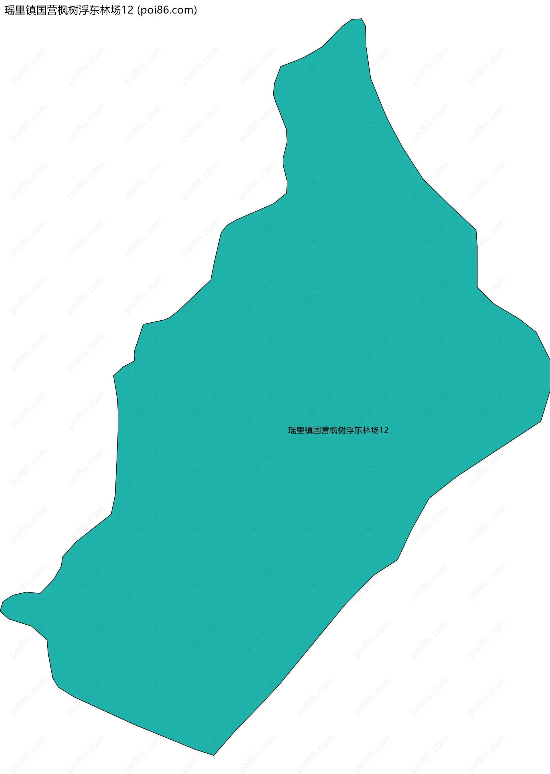 瑶里镇国营枫树浮东林场12边界地图