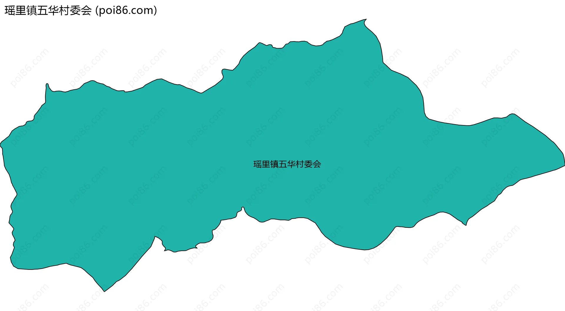 瑶里镇五华村委会边界地图