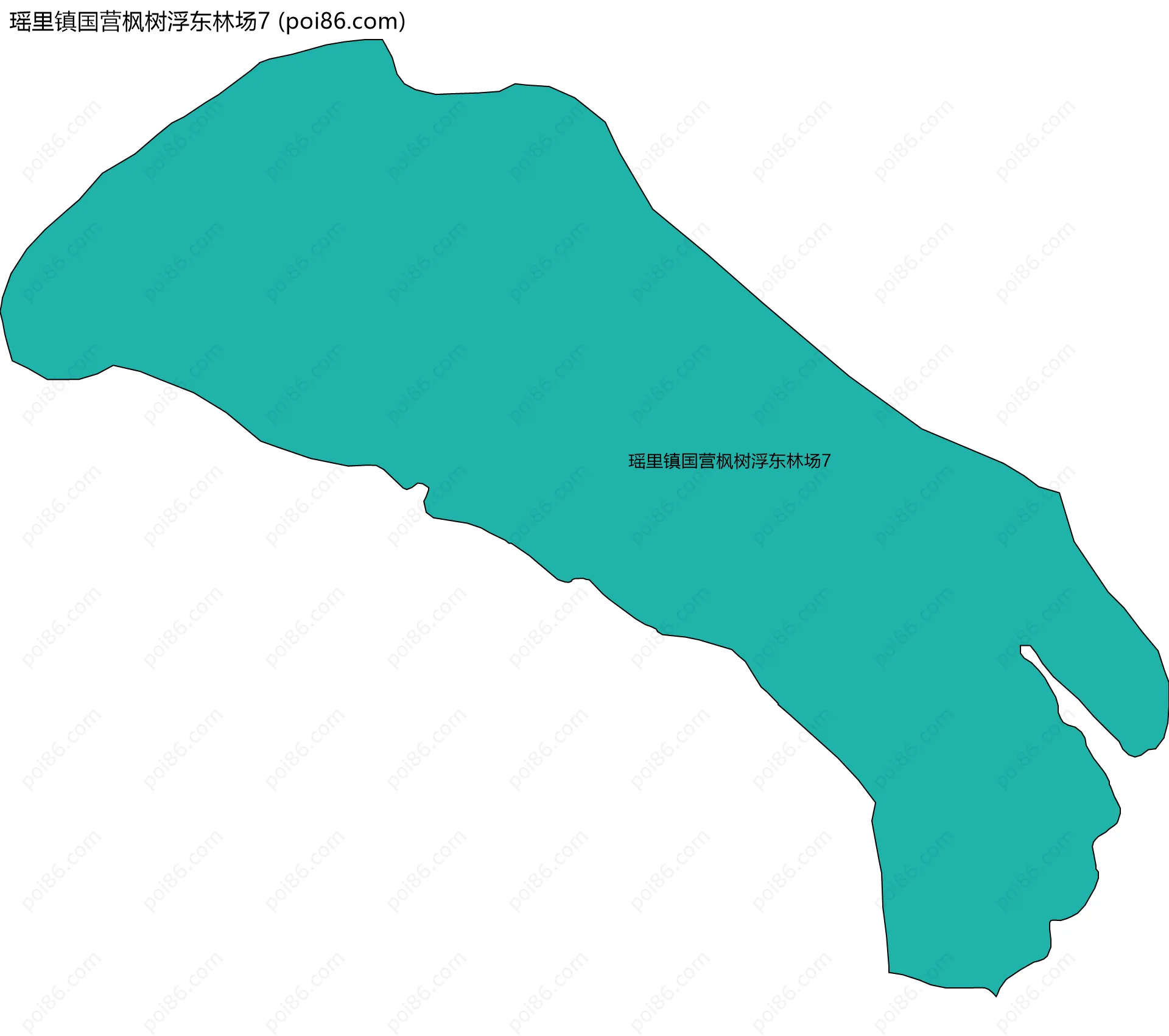 瑶里镇国营枫树浮东林场7边界地图