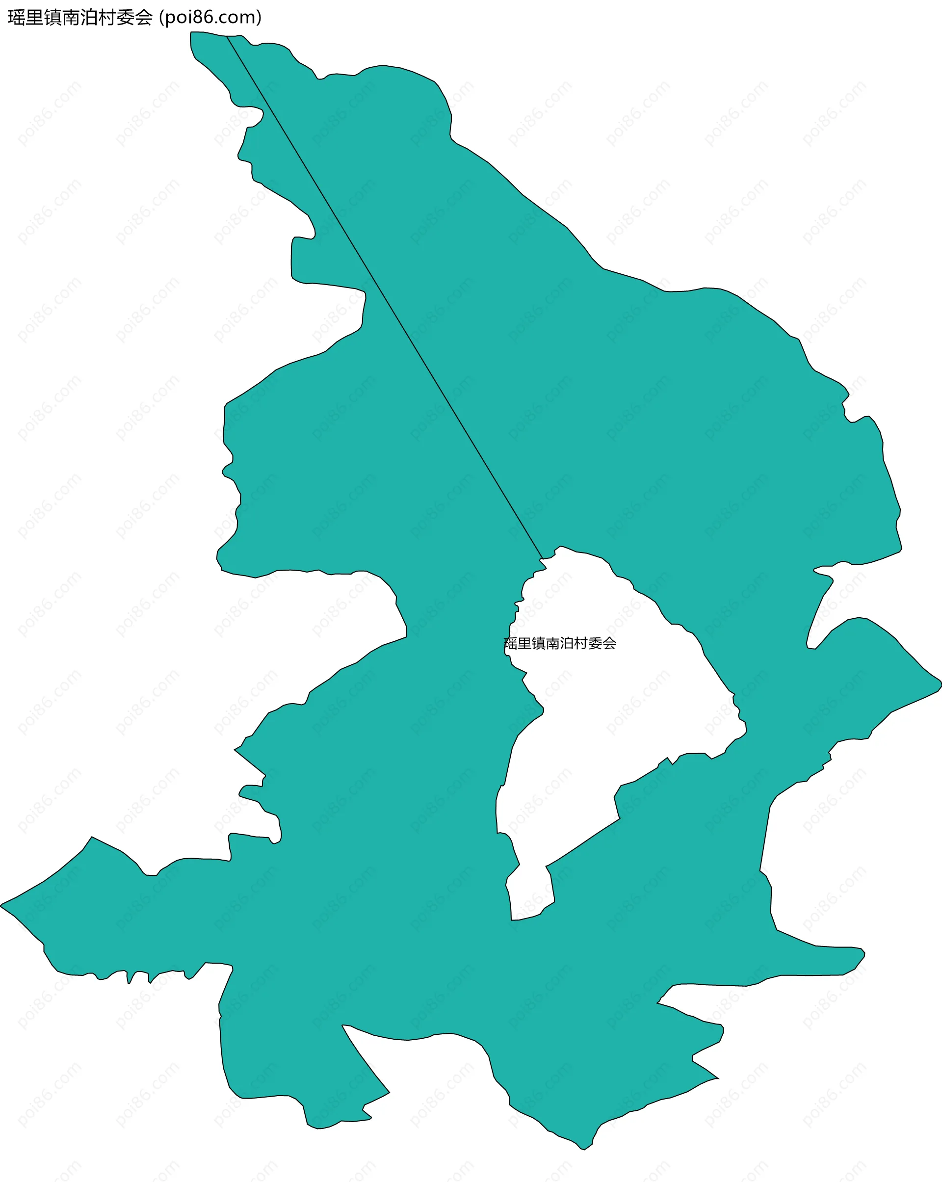 瑶里镇南泊村委会边界地图