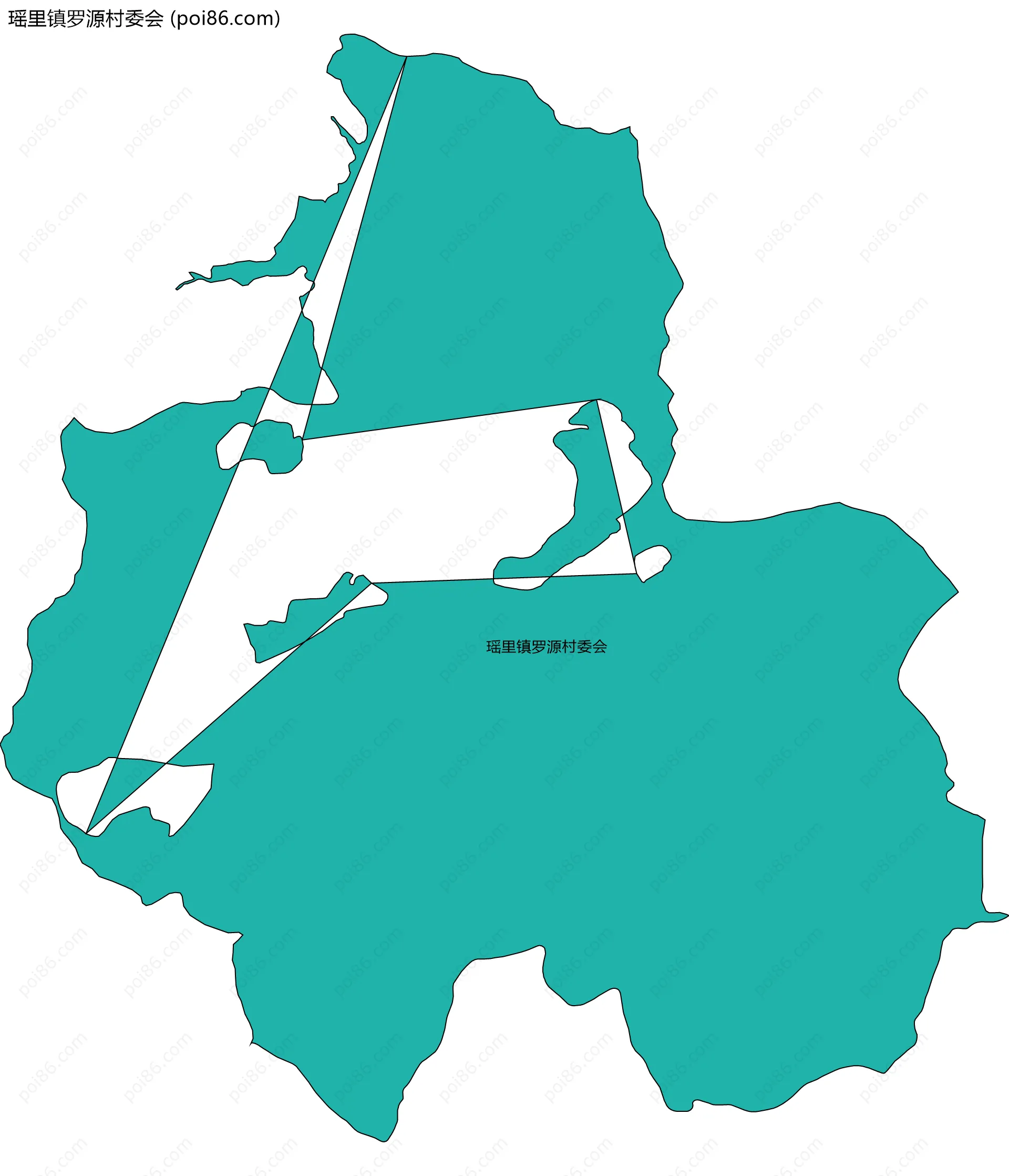 瑶里镇罗源村委会边界地图