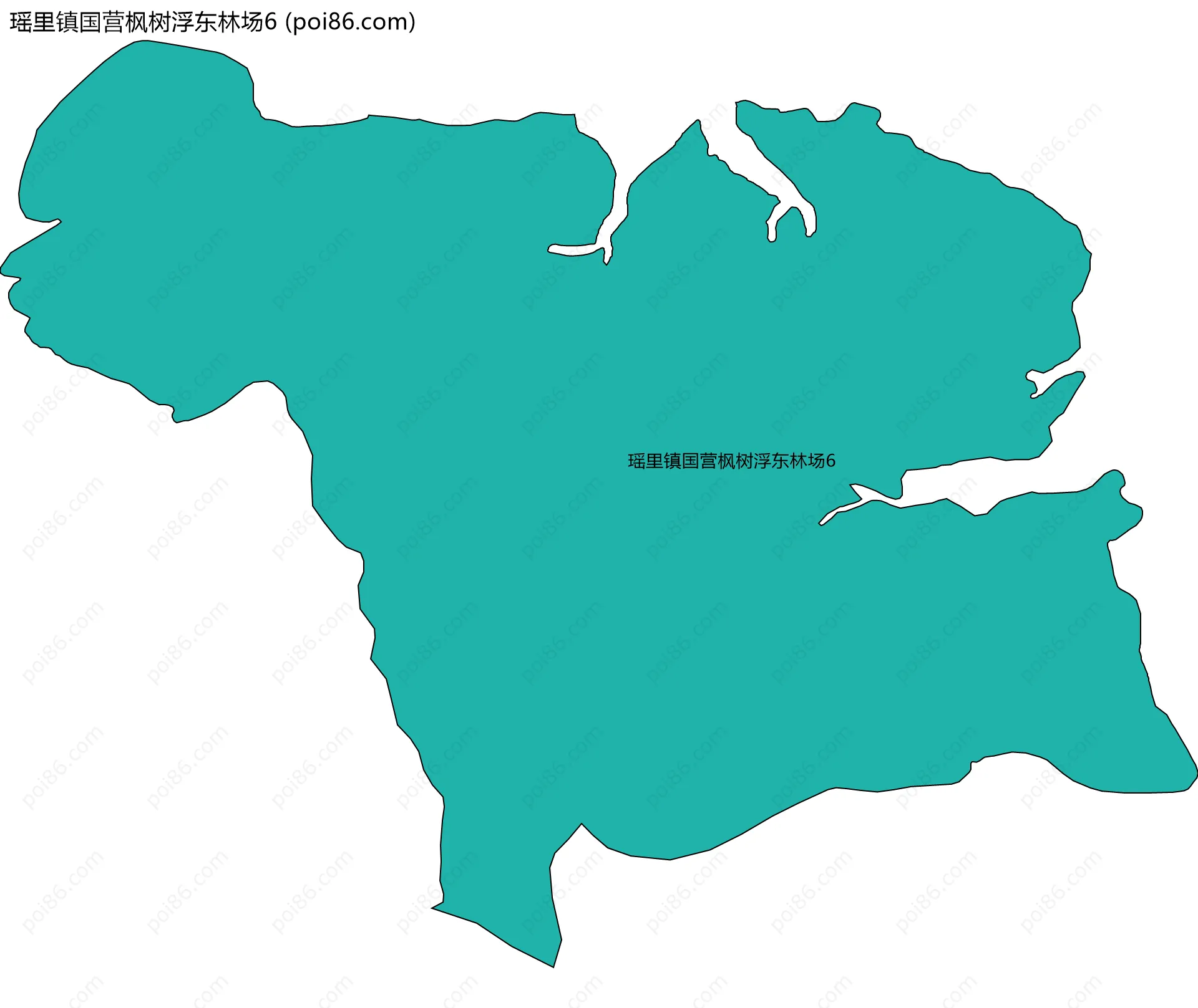 瑶里镇国营枫树浮东林场6边界地图