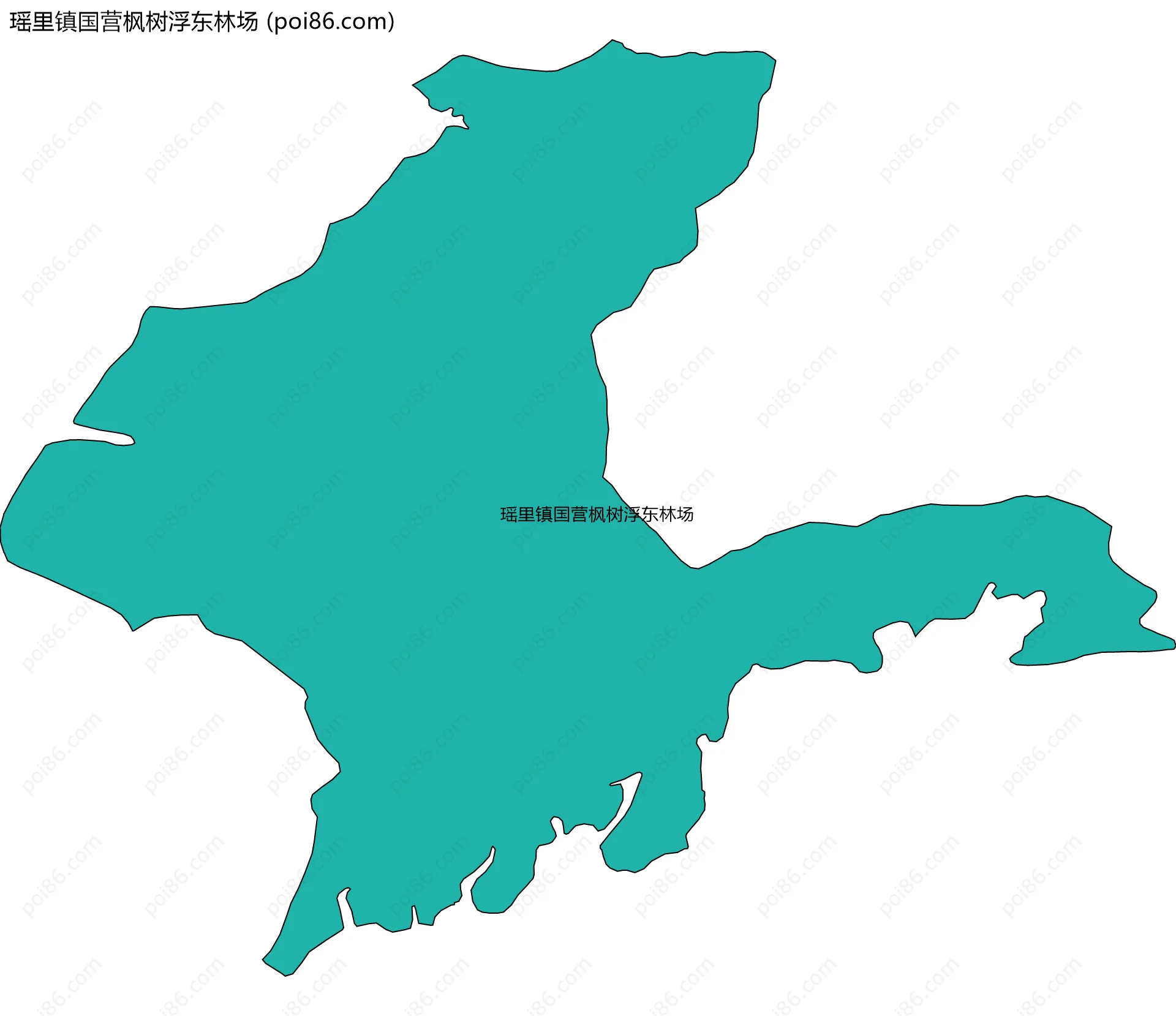 瑶里镇国营枫树浮东林场边界地图