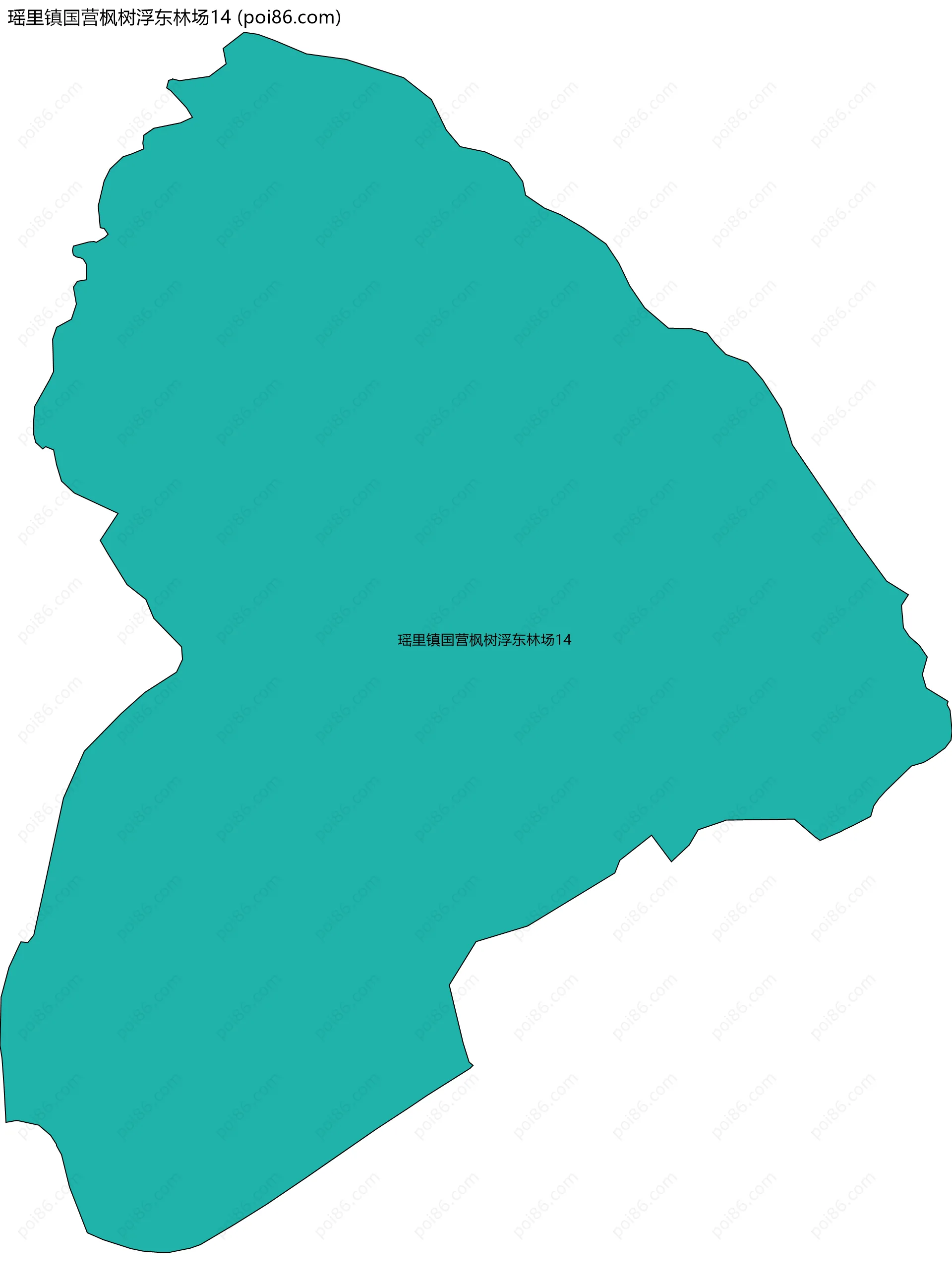 瑶里镇国营枫树浮东林场14边界地图