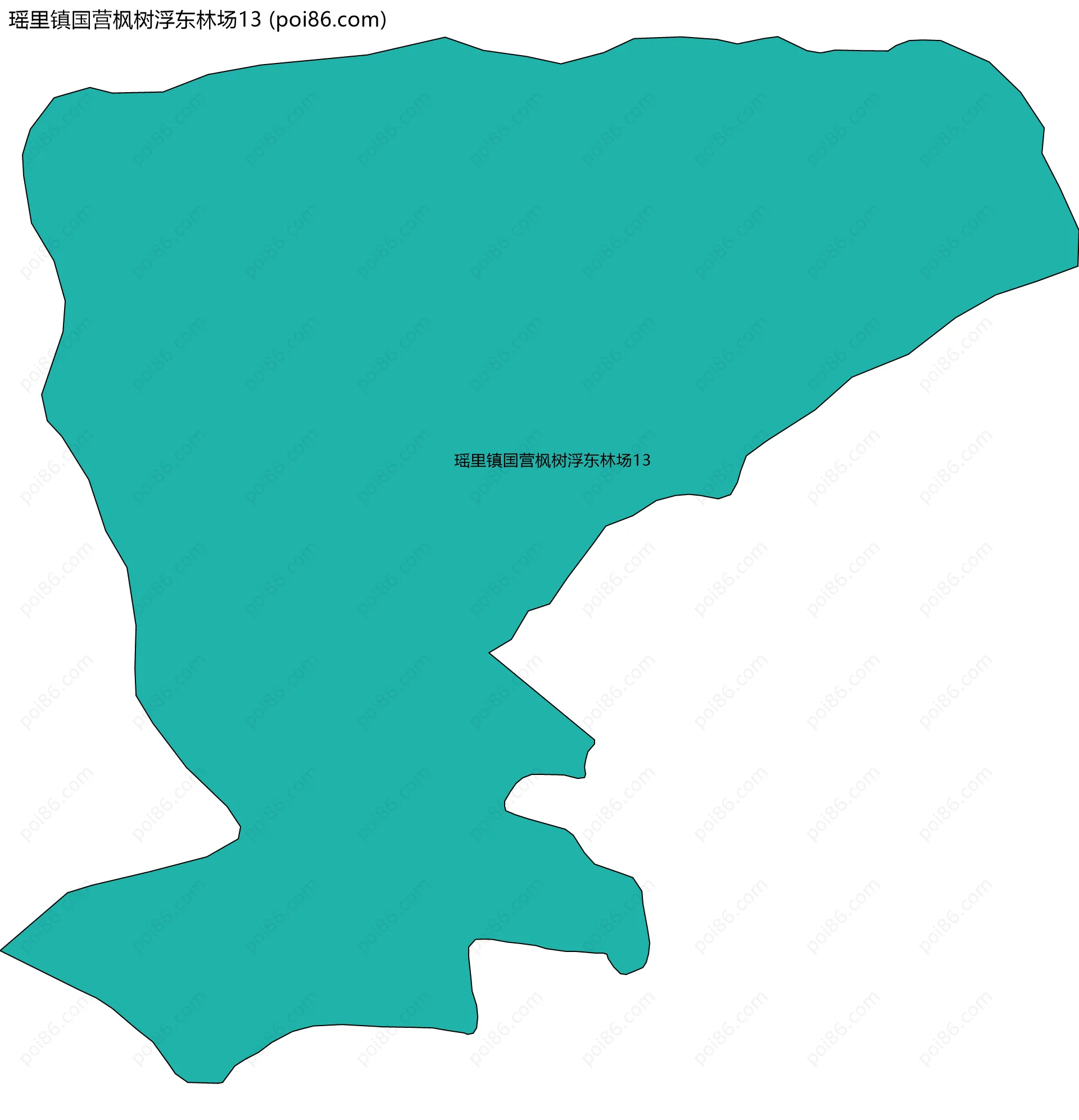 瑶里镇国营枫树浮东林场13边界地图