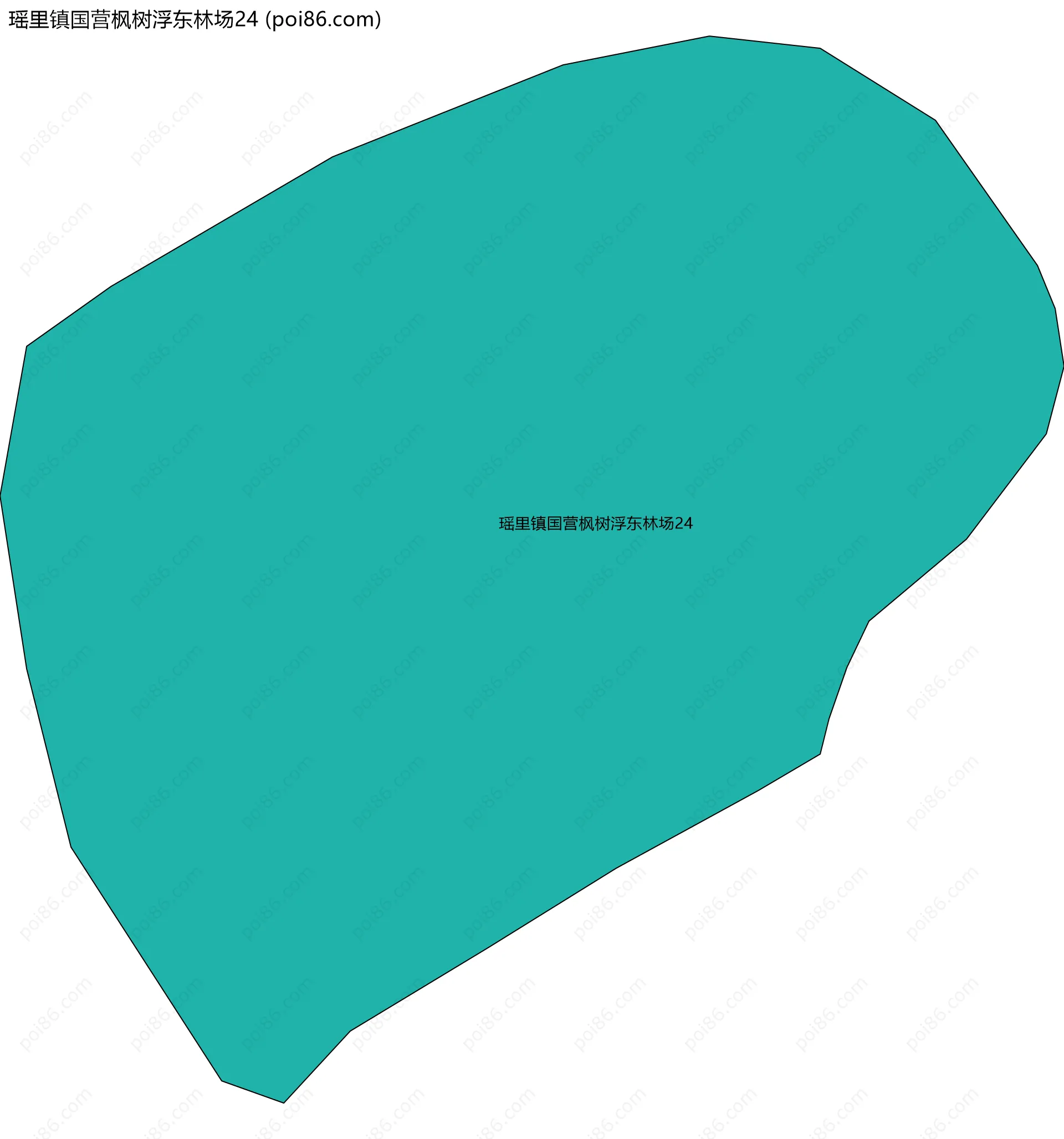 瑶里镇国营枫树浮东林场24边界地图