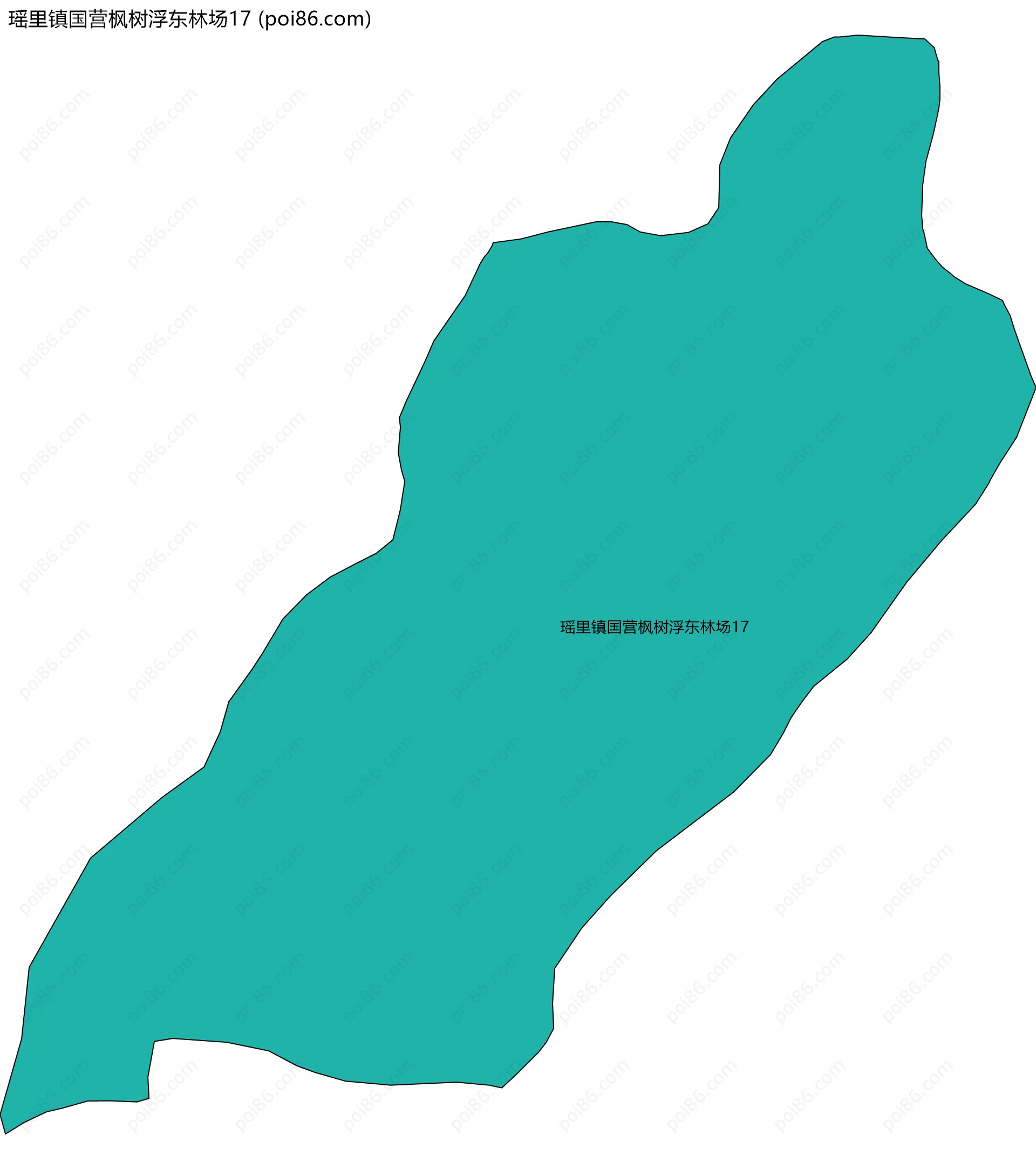 瑶里镇国营枫树浮东林场17边界地图