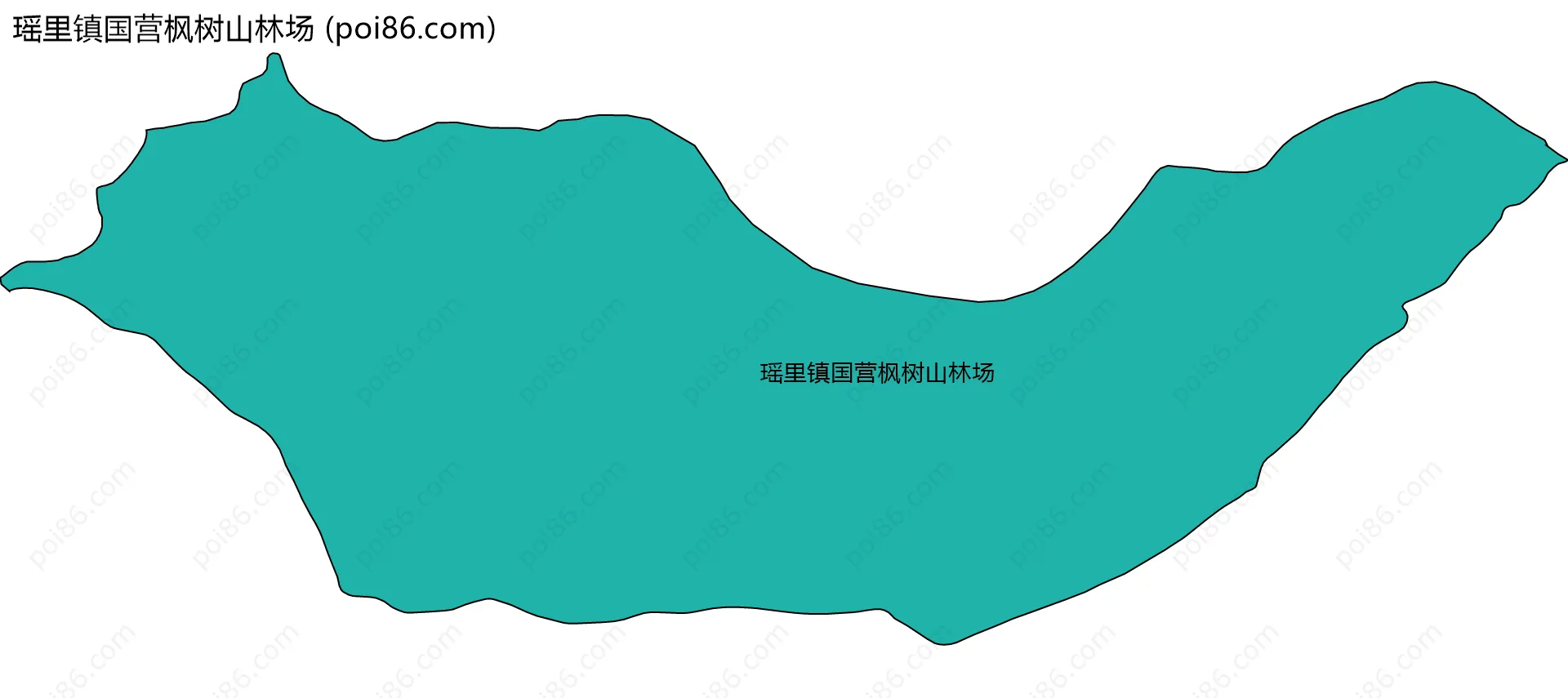 瑶里镇国营枫树山林场边界地图