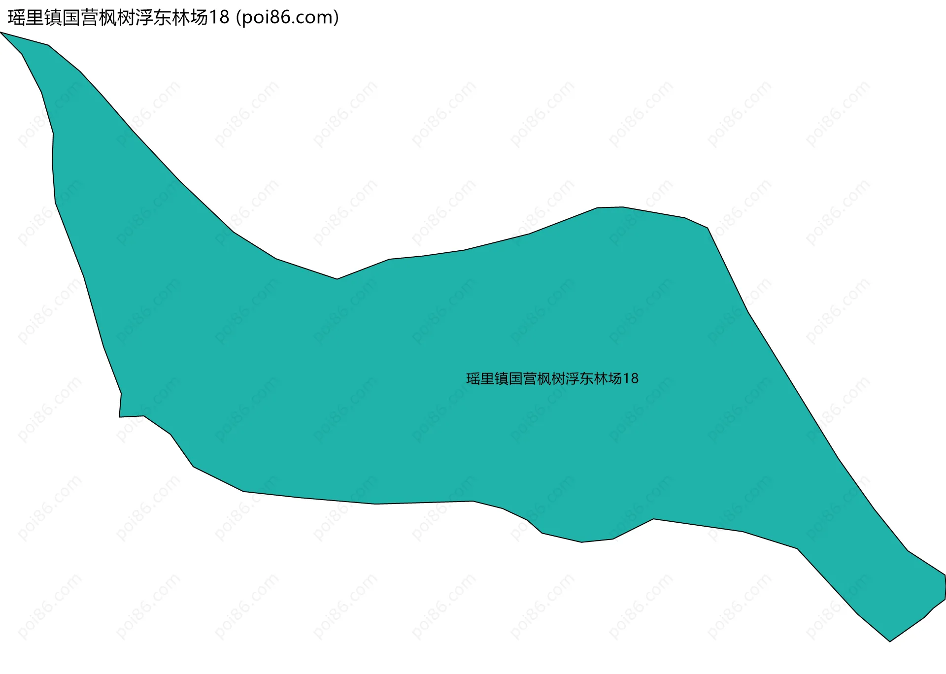 瑶里镇国营枫树浮东林场18边界地图