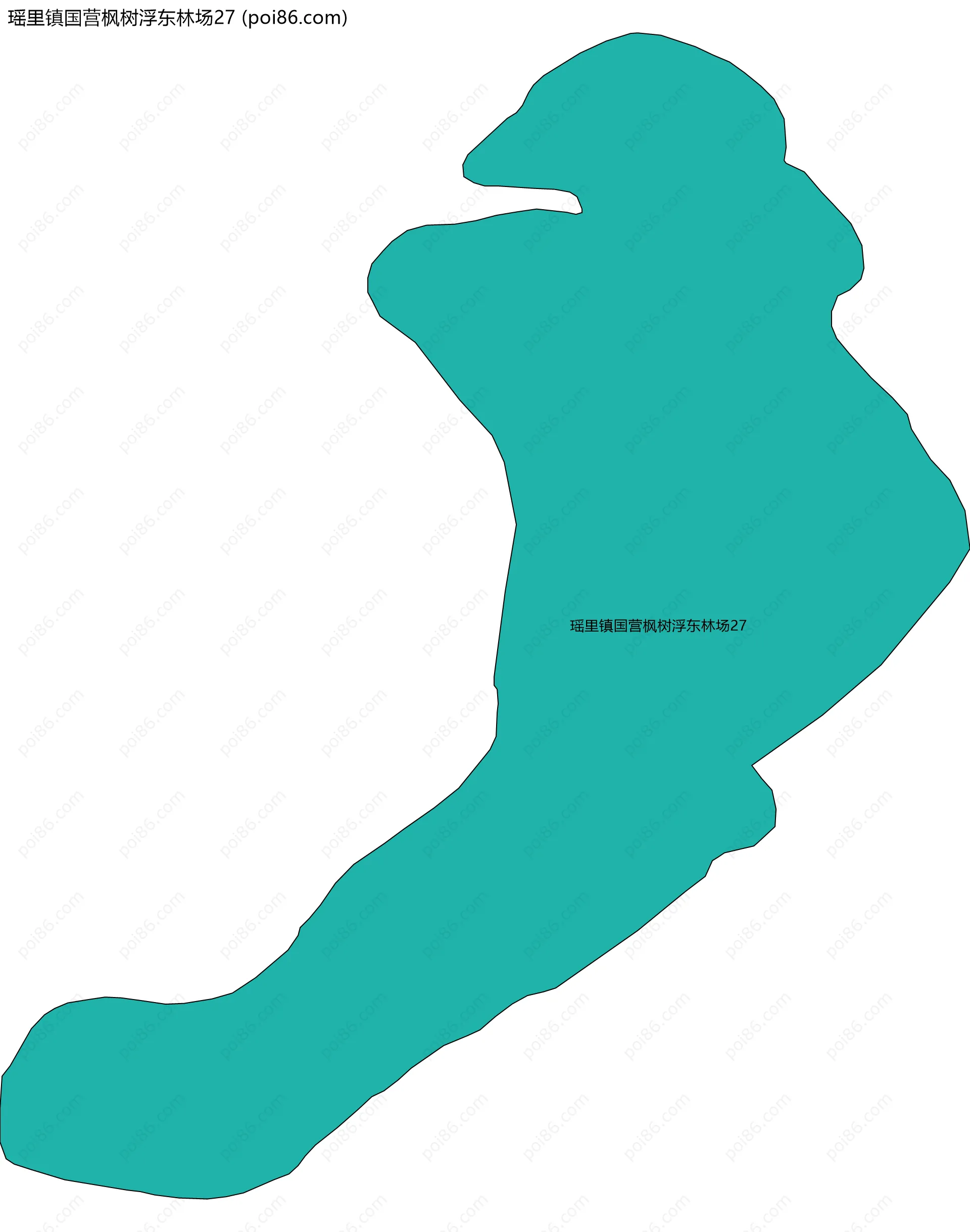 瑶里镇国营枫树浮东林场27边界地图