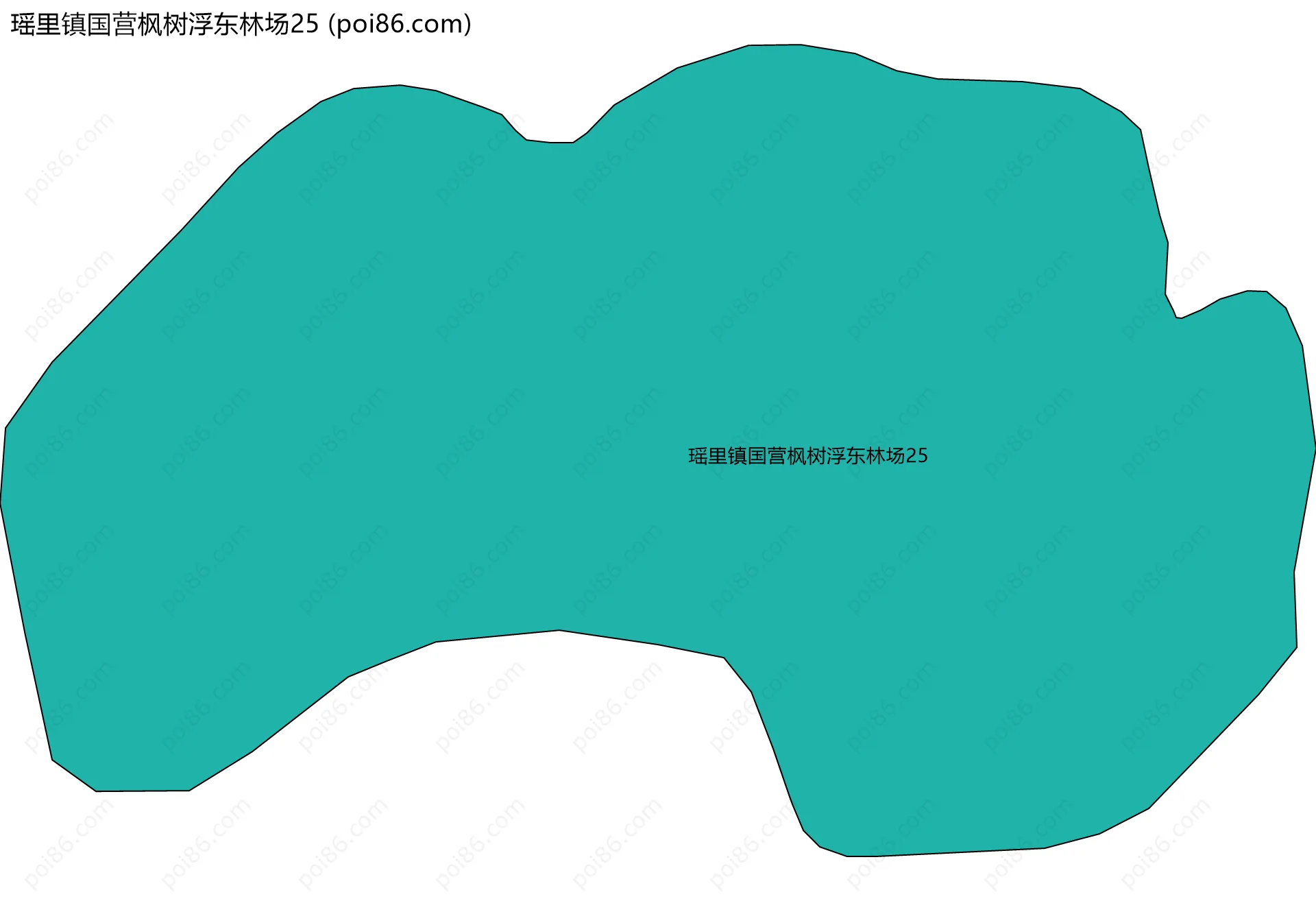 瑶里镇国营枫树浮东林场25边界地图