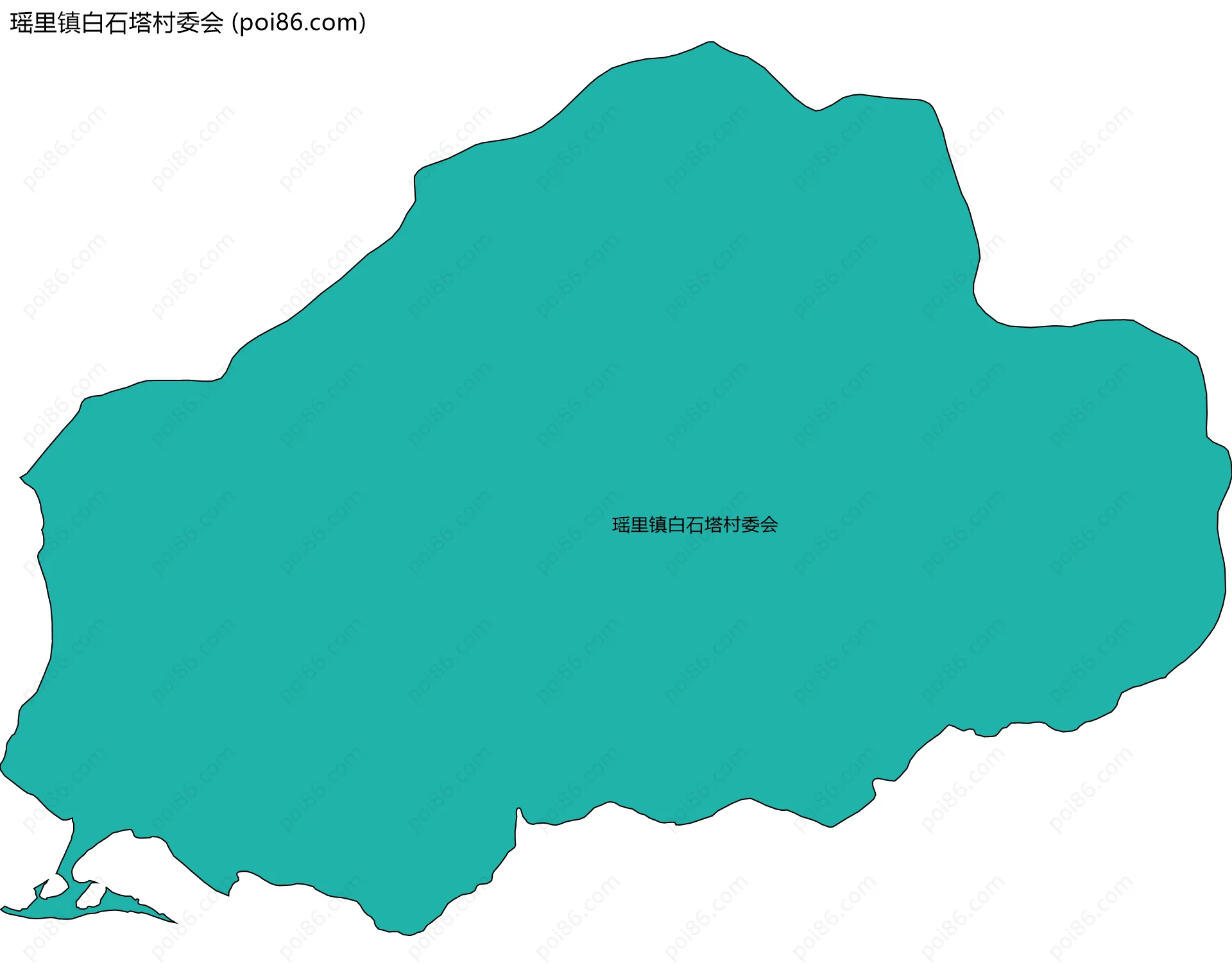 瑶里镇白石塔村委会边界地图