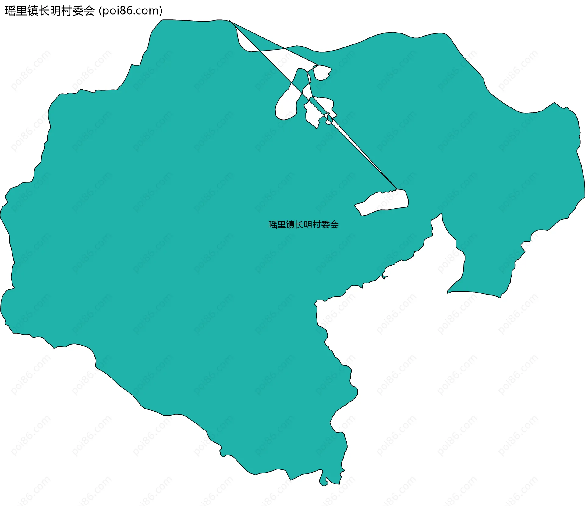 瑶里镇长明村委会边界地图