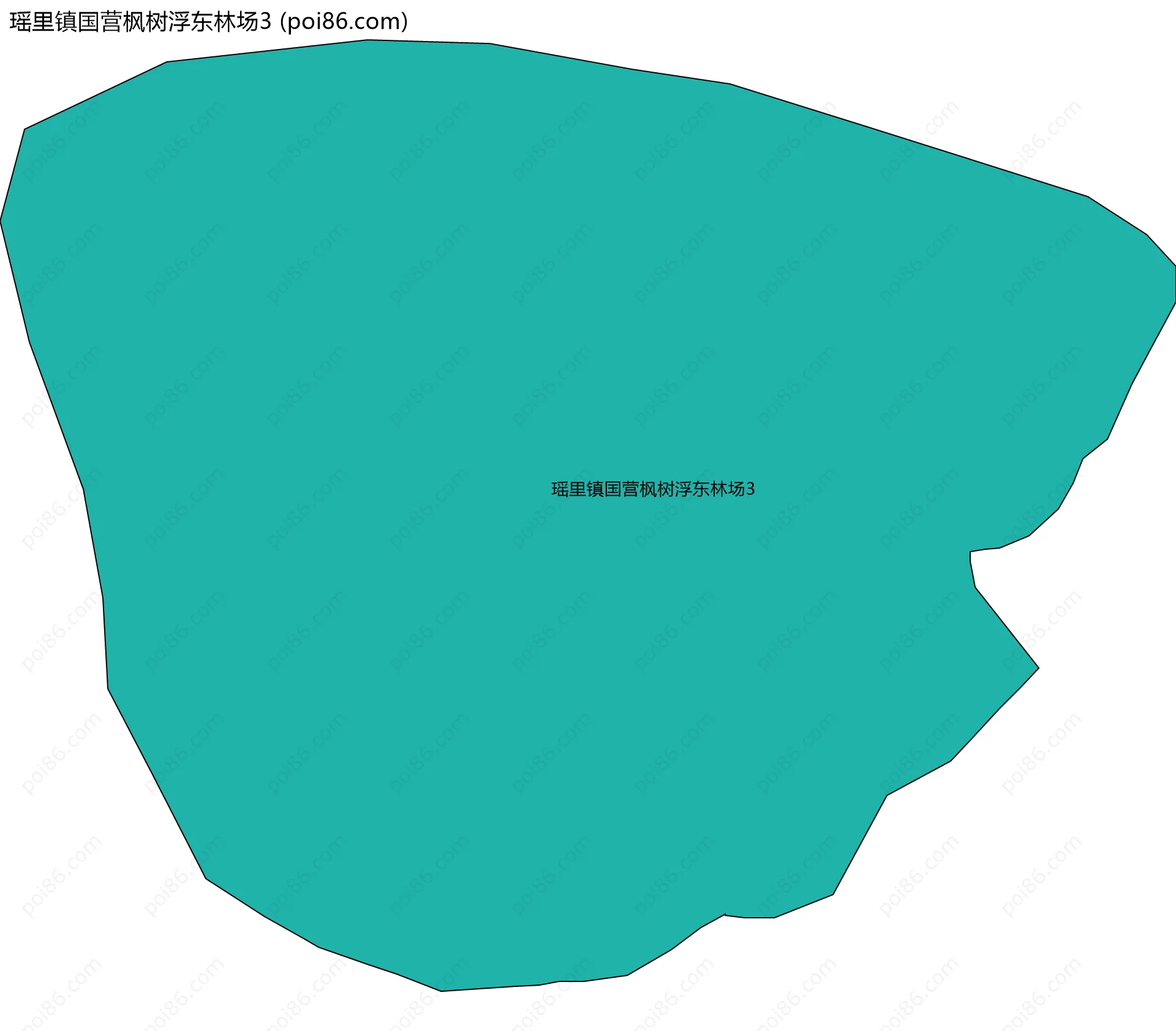 瑶里镇国营枫树浮东林场3边界地图