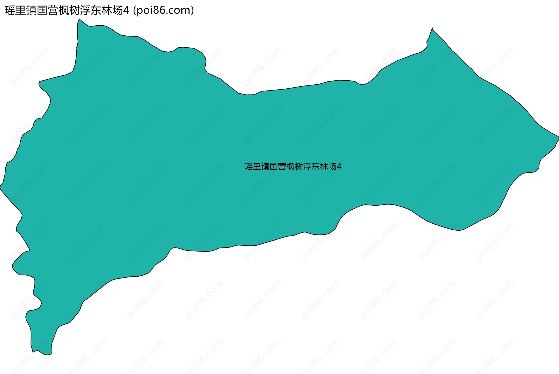 瑶里镇国营枫树浮东林场4边界地图