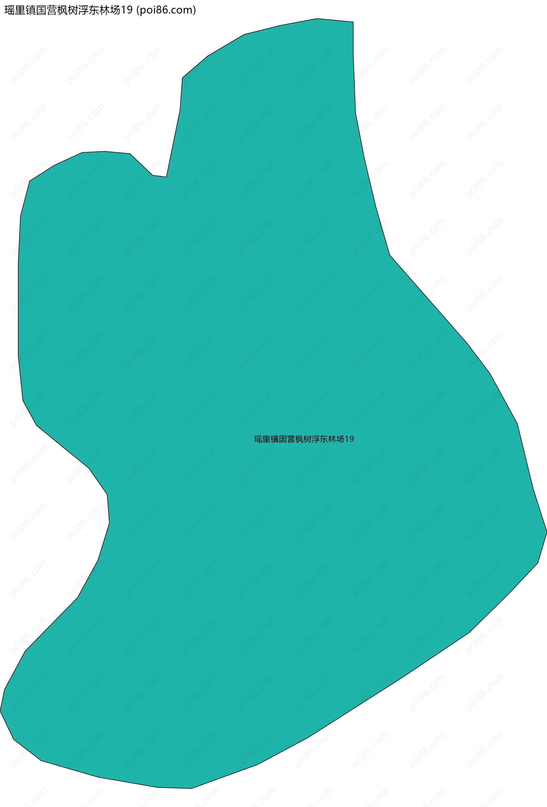 瑶里镇国营枫树浮东林场19边界地图