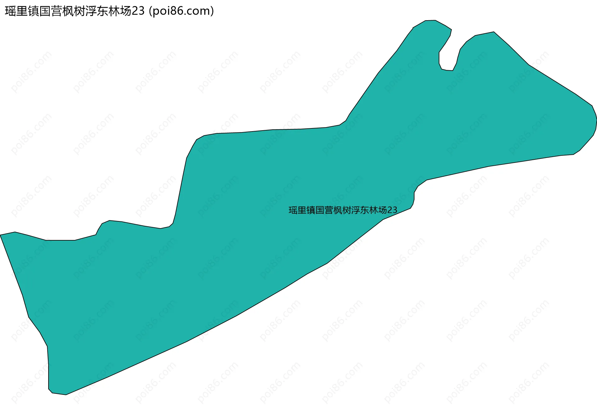 瑶里镇国营枫树浮东林场23边界地图