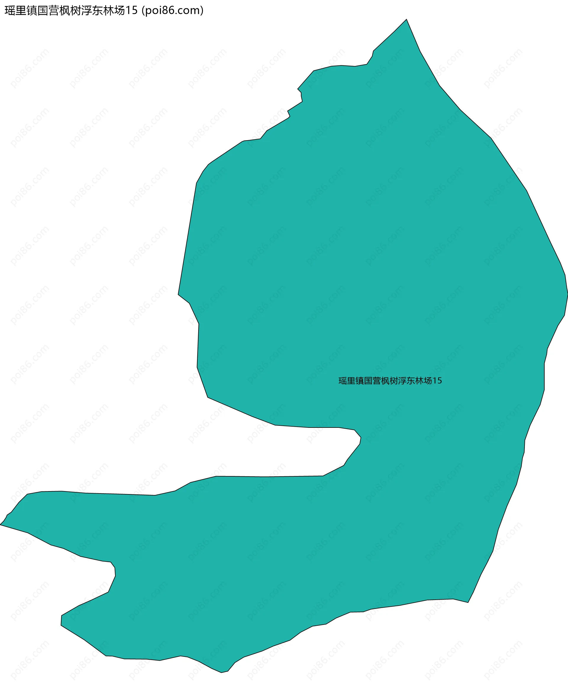 瑶里镇国营枫树浮东林场15边界地图