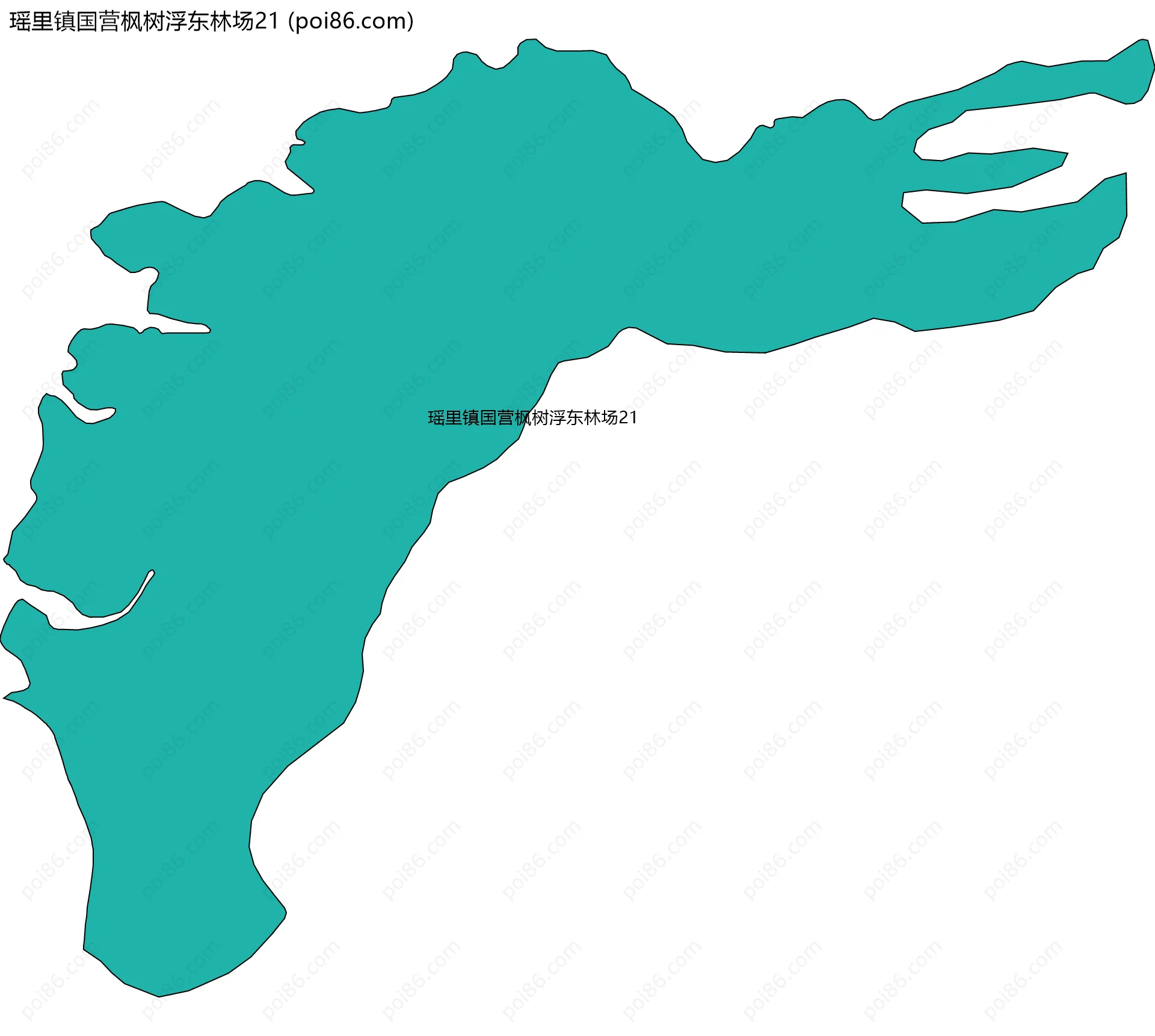 瑶里镇国营枫树浮东林场21边界地图