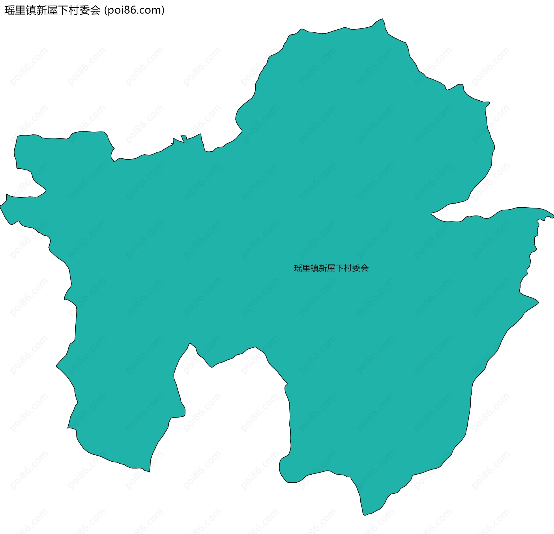 瑶里镇新屋下村委会边界地图