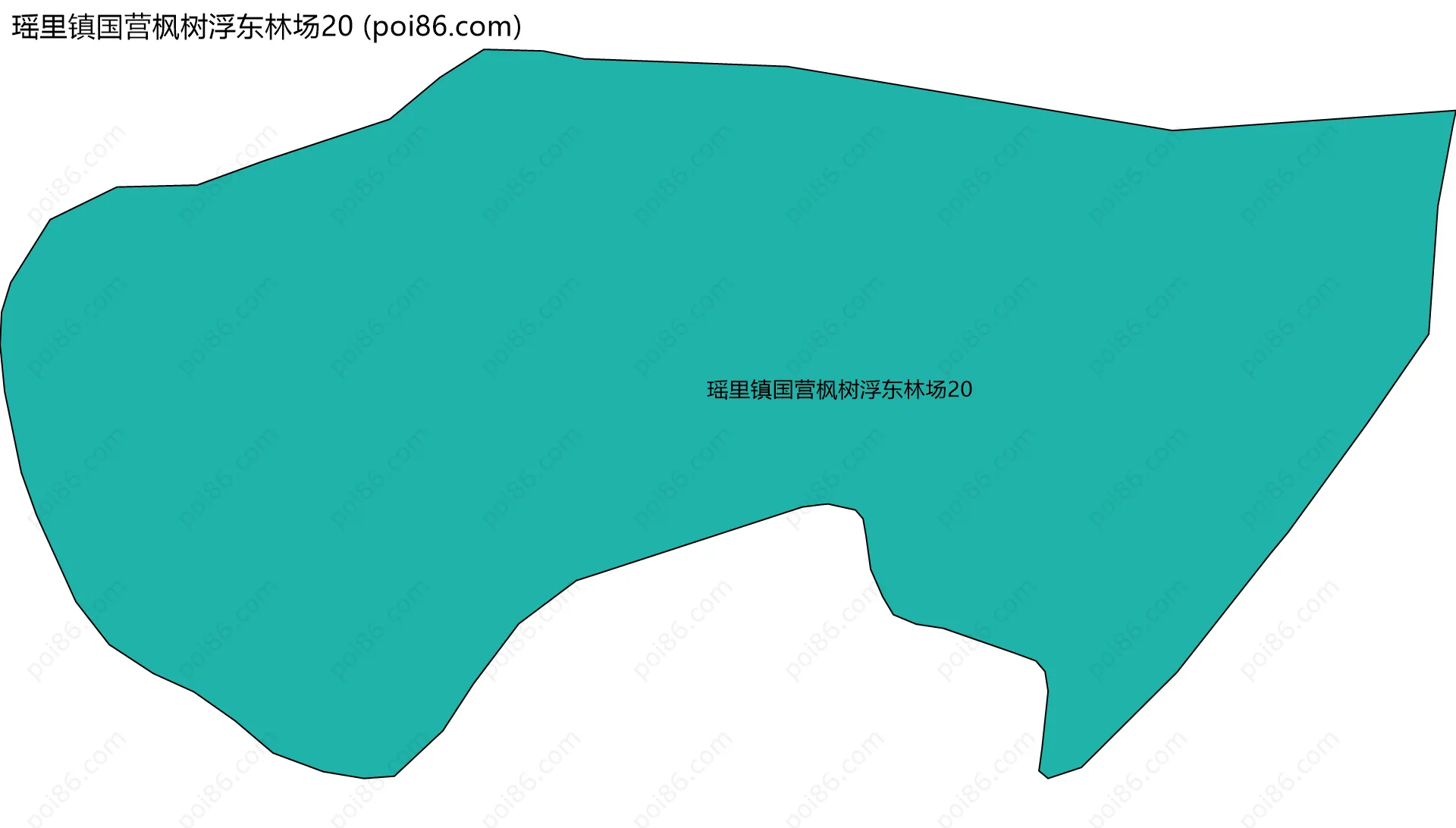 瑶里镇国营枫树浮东林场20边界地图