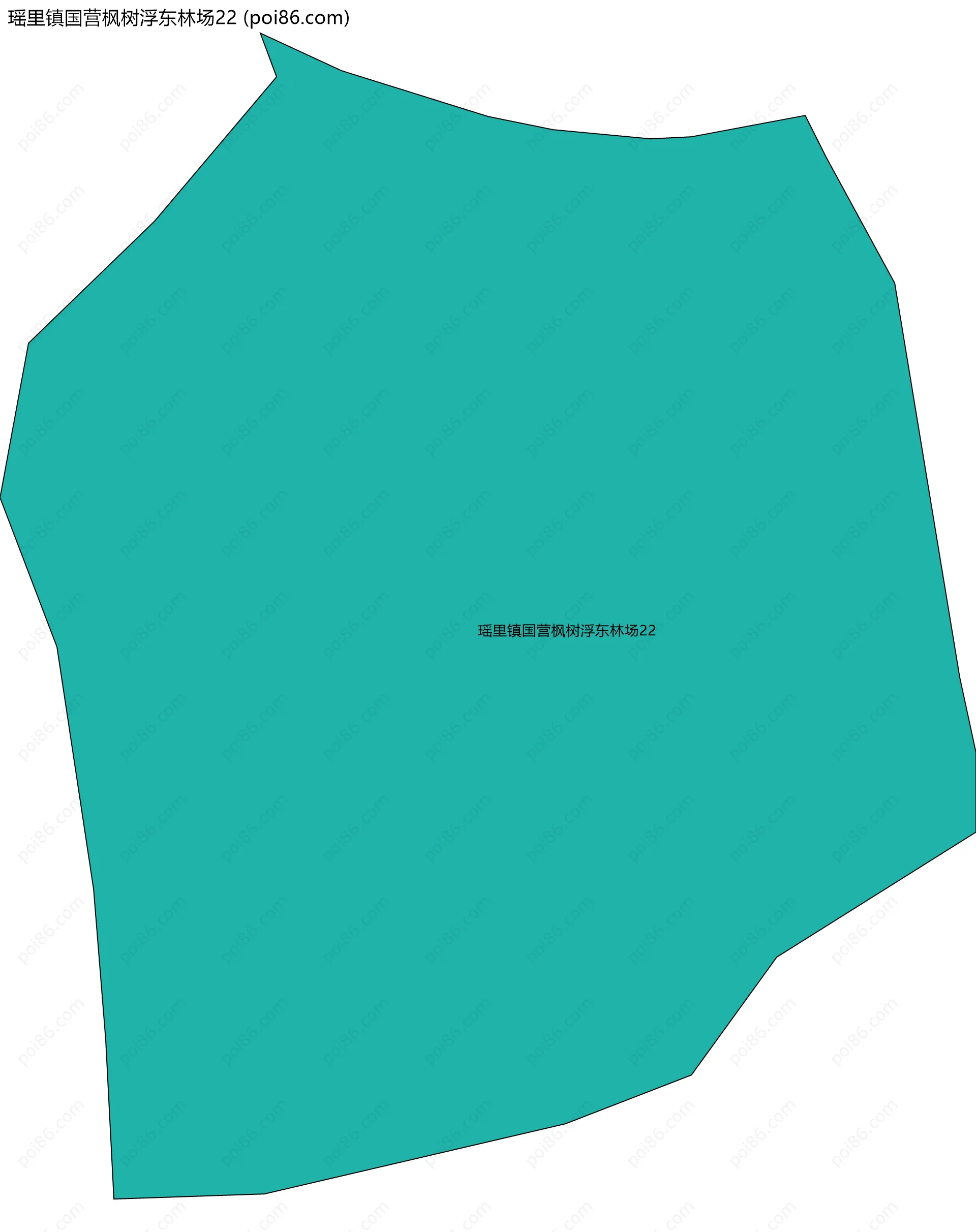 瑶里镇国营枫树浮东林场22边界地图