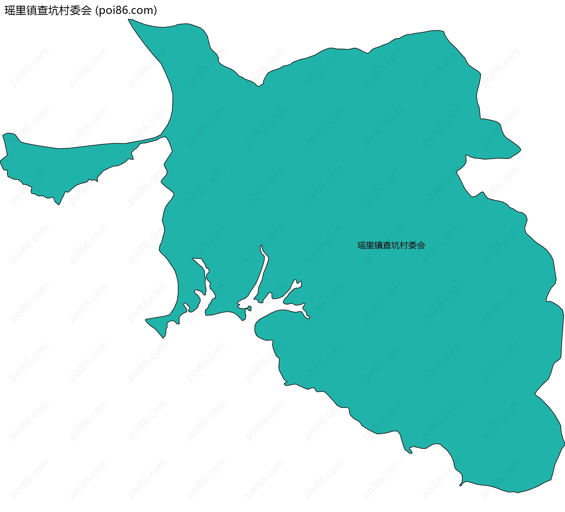 瑶里镇查坑村委会边界地图