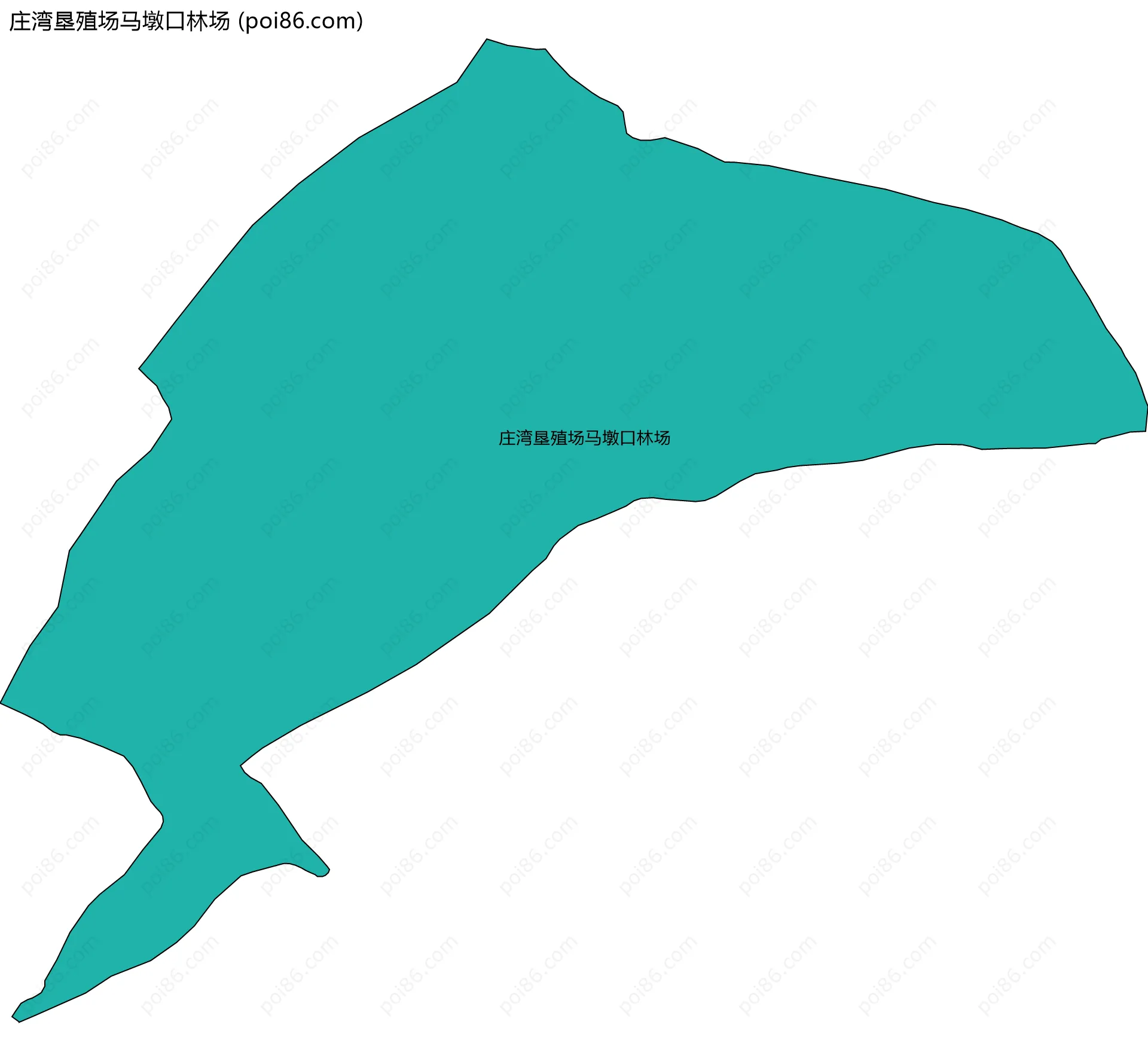 庄湾垦殖场马墩口林场边界地图(五级行政区划)