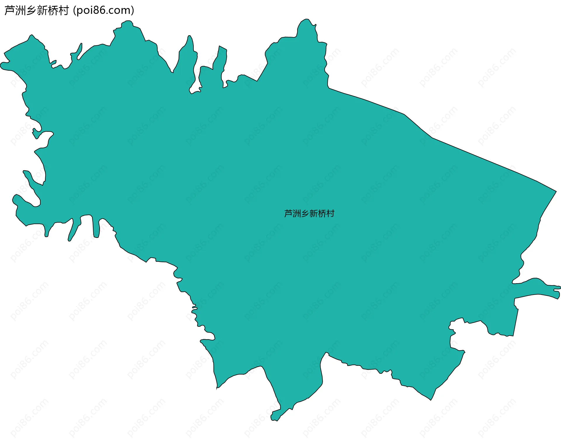 芦洲乡新桥村边界地图