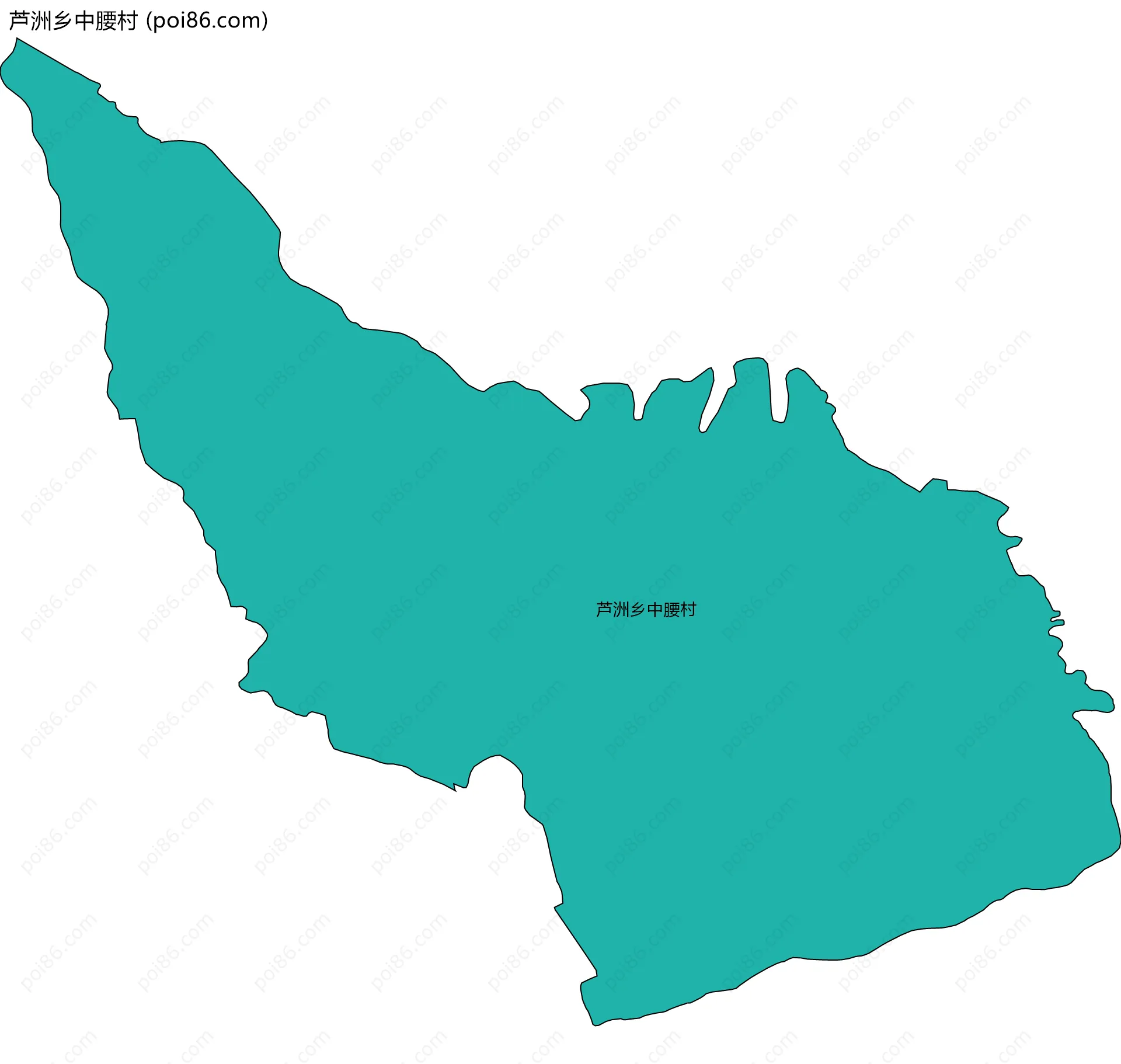 芦洲乡中腰村边界地图