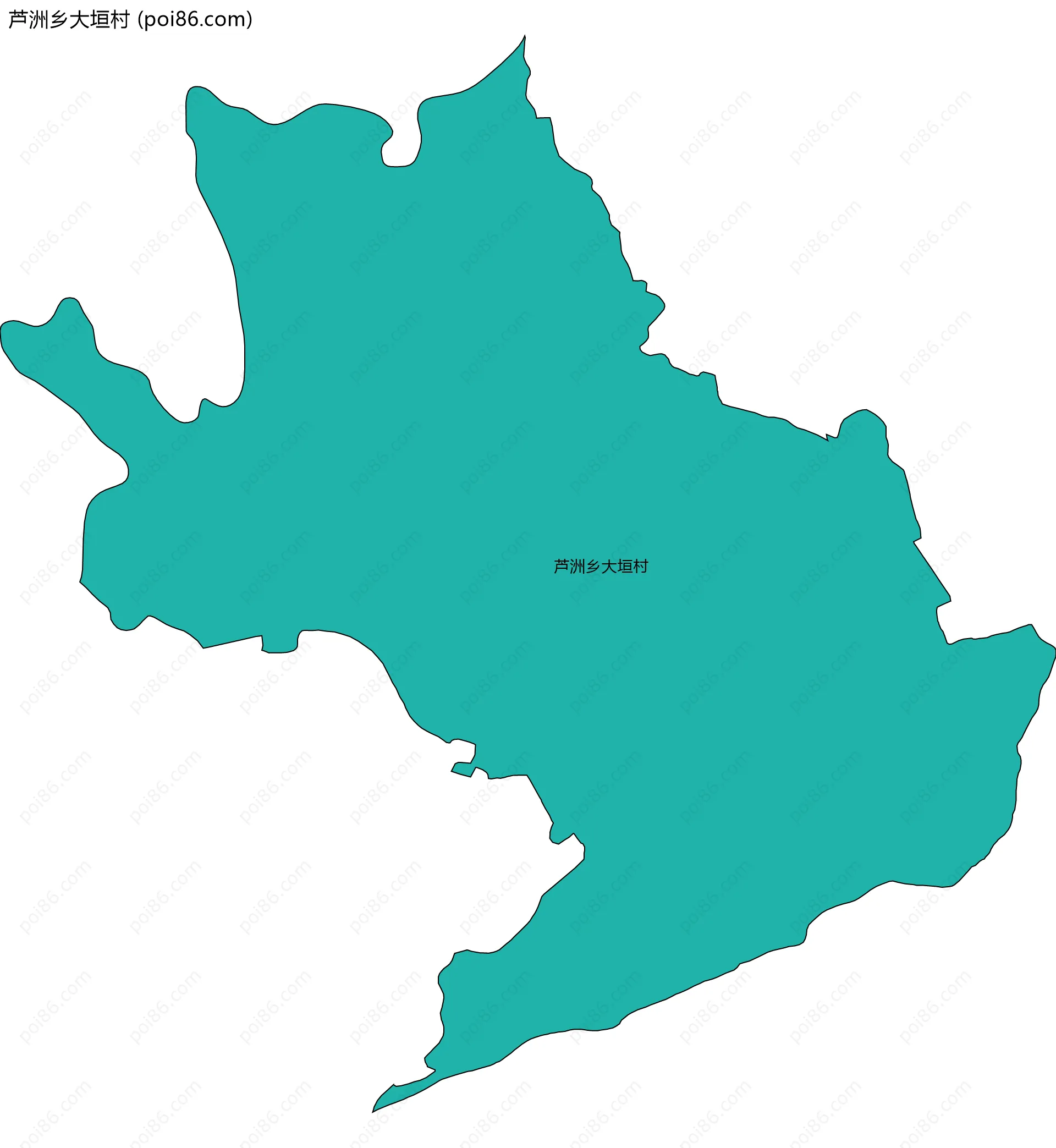 芦洲乡大垣村边界地图