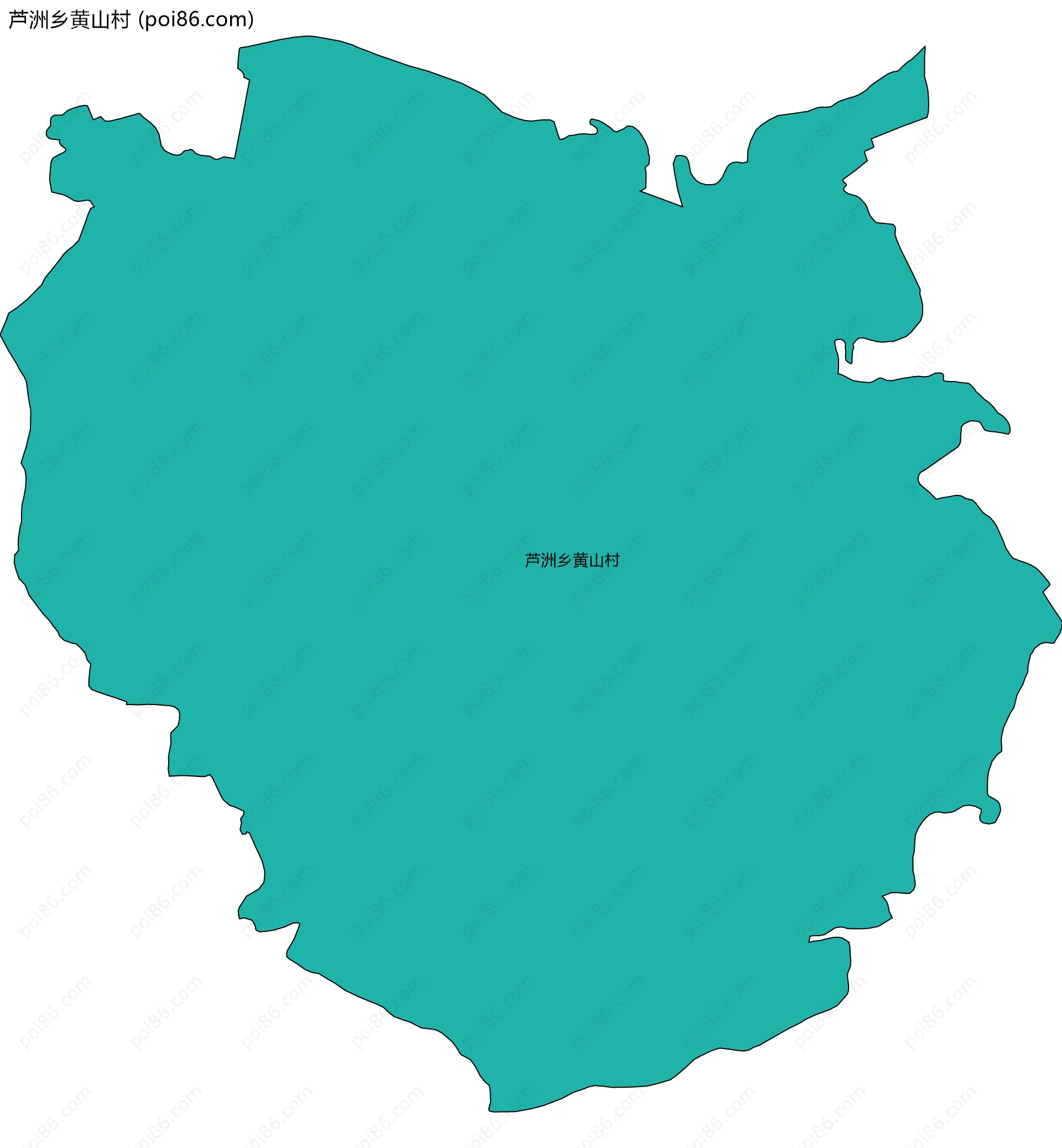 芦洲乡黄山村边界地图