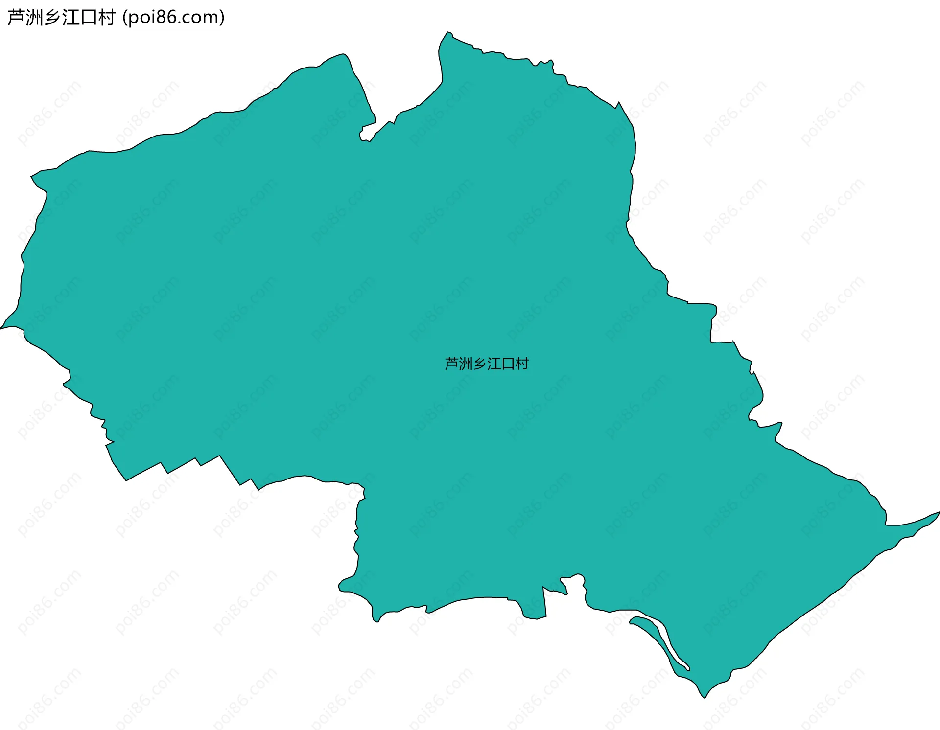 芦洲乡江口村边界地图