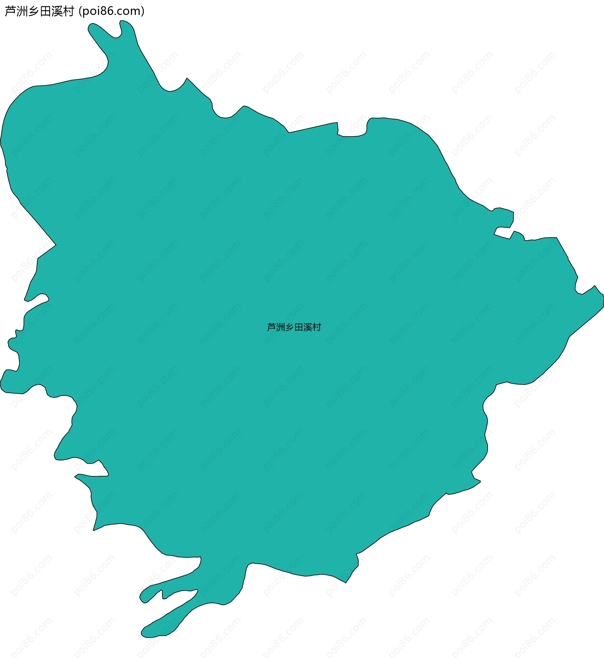 芦洲乡田溪村边界地图