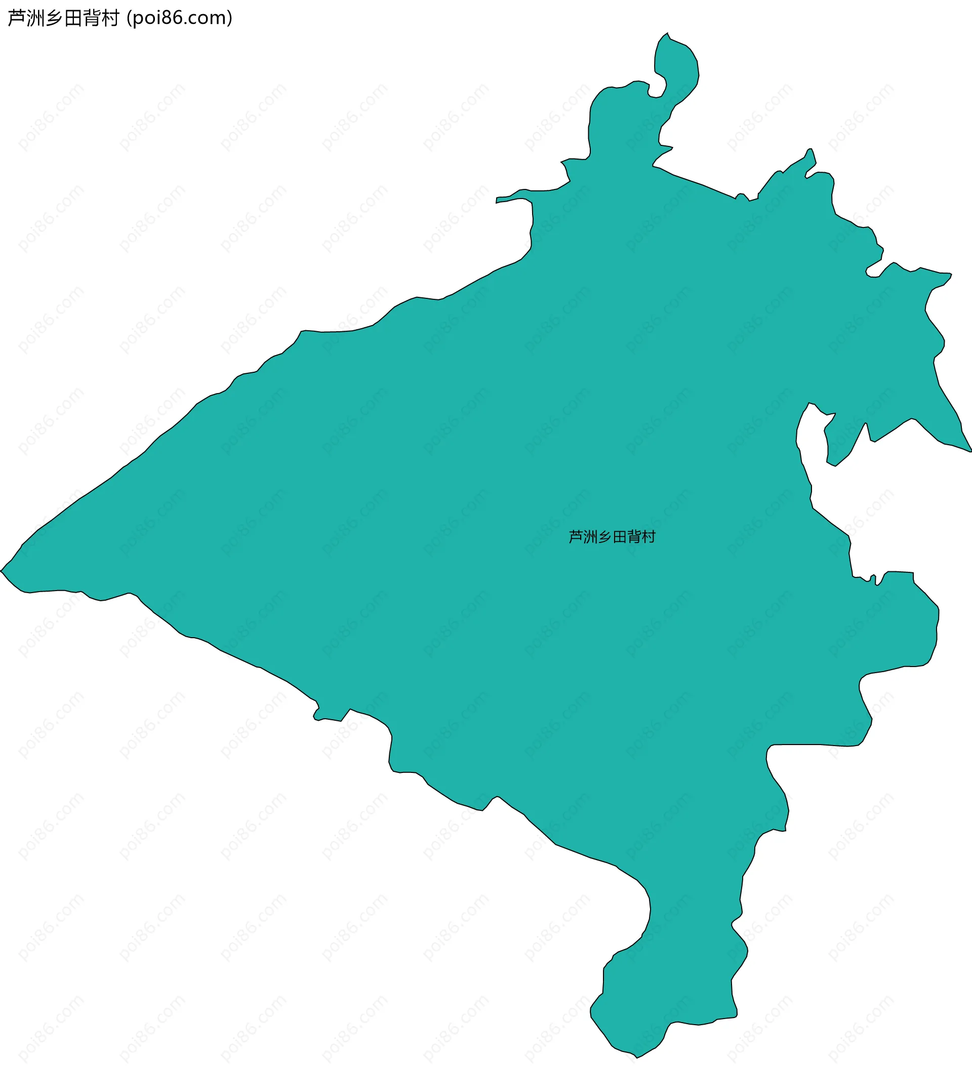 芦洲乡田背村边界地图